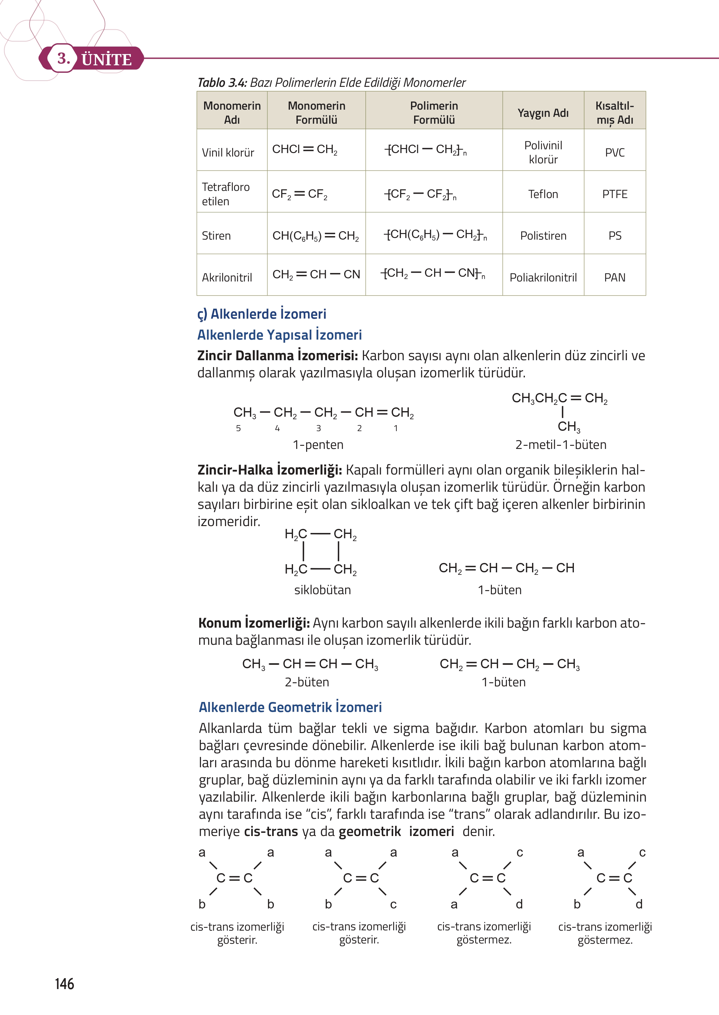12. Sınıf Meb Yayınları Fen Lisesi Kimya Ders Kitabı Sayfa 146 Cevapları