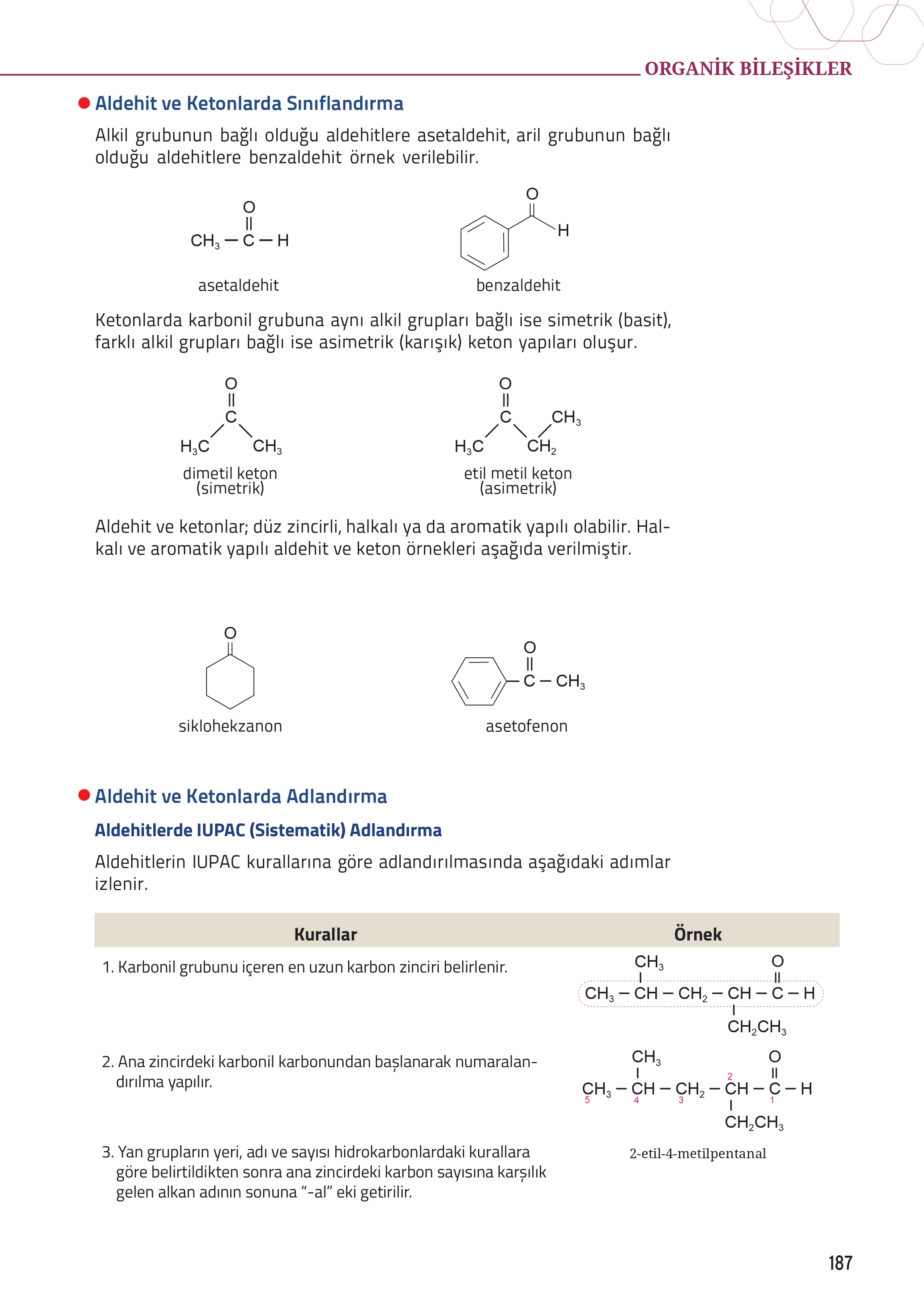 12. Sınıf Meb Yayınları Fen Lisesi Kimya Ders Kitabı Sayfa 187 Cevapları