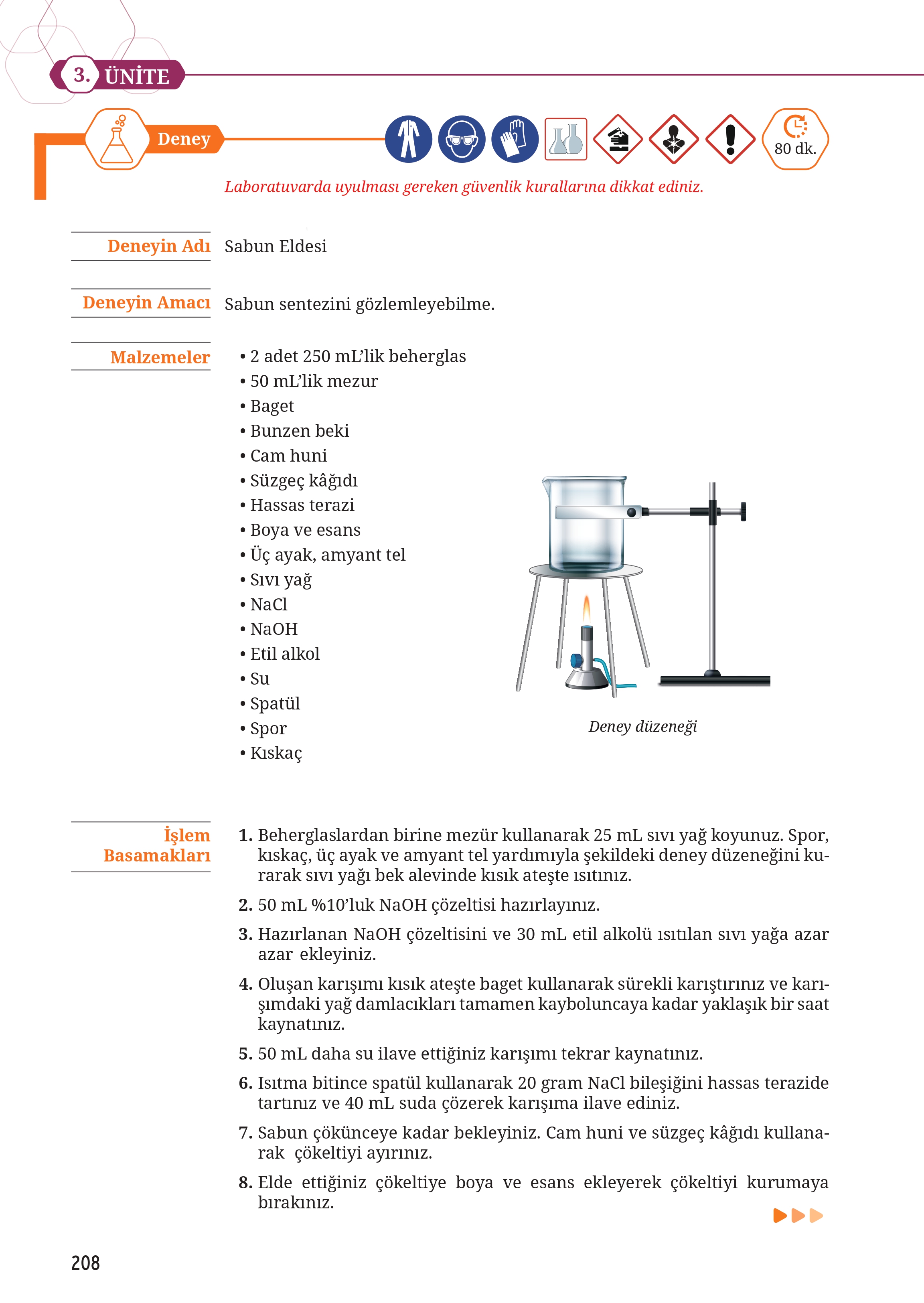 12. Sınıf Meb Yayınları Fen Lisesi Kimya Ders Kitabı Sayfa 208 Cevapları 12. Sınıf Meb Yayınları Fen Lisesi Kimya Ders Kitabı Sayfa 208 Cevapları