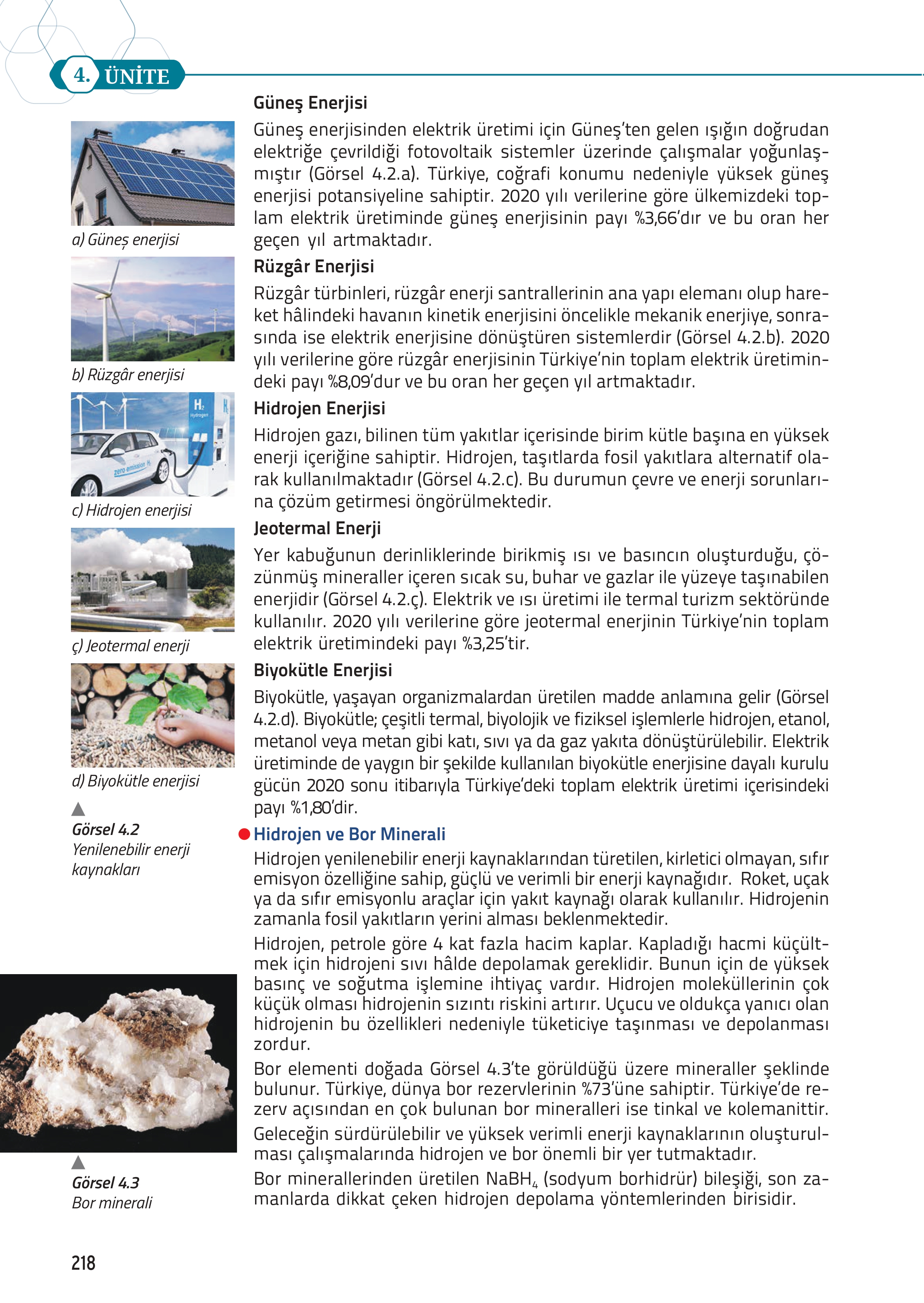 12. Sınıf Meb Yayınları Fen Lisesi Kimya Ders Kitabı Sayfa 218 Cevapları