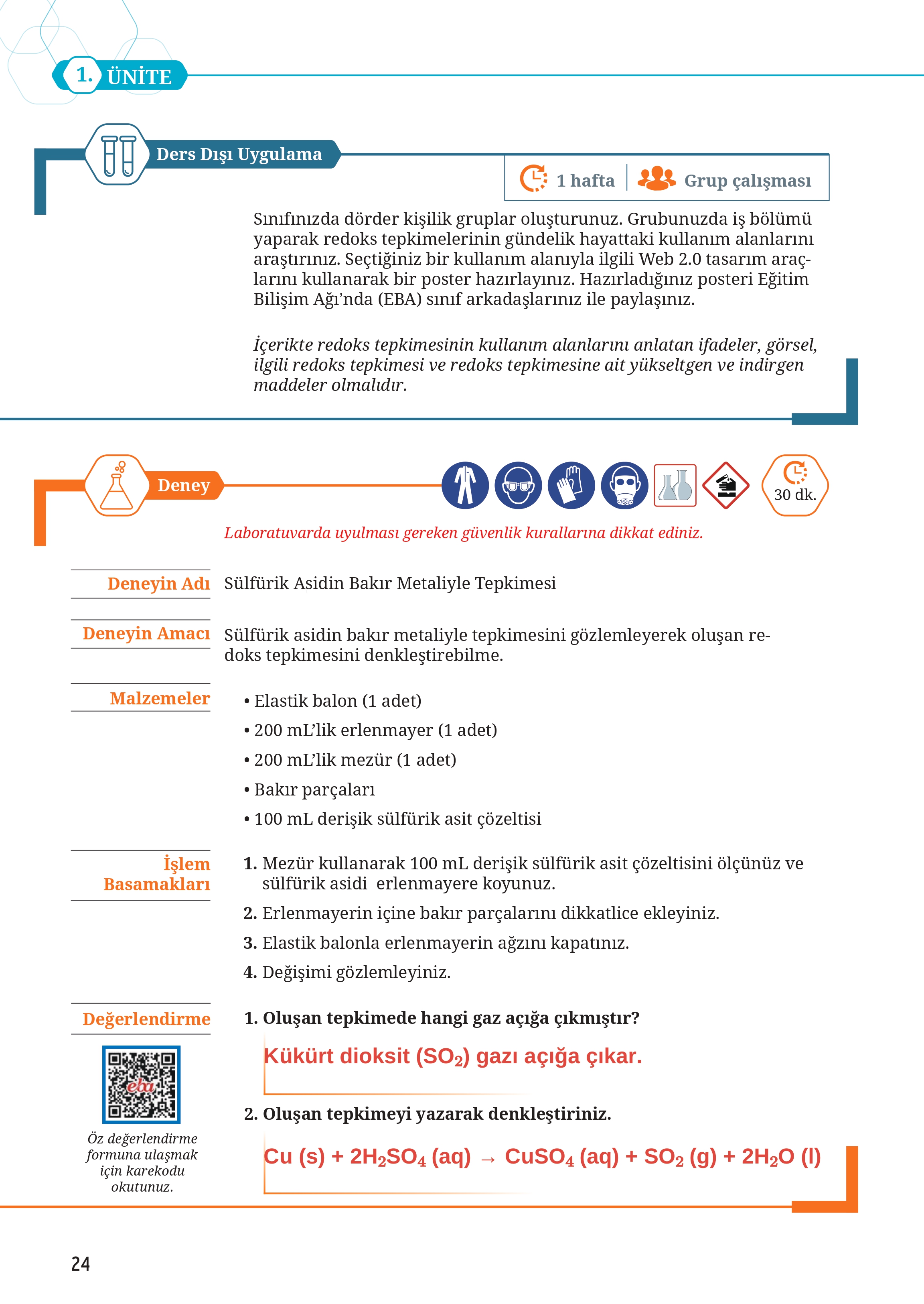 12. Sınıf Meb Yayınları Fen Lisesi Kimya Ders Kitabı Sayfa 24 Cevapları