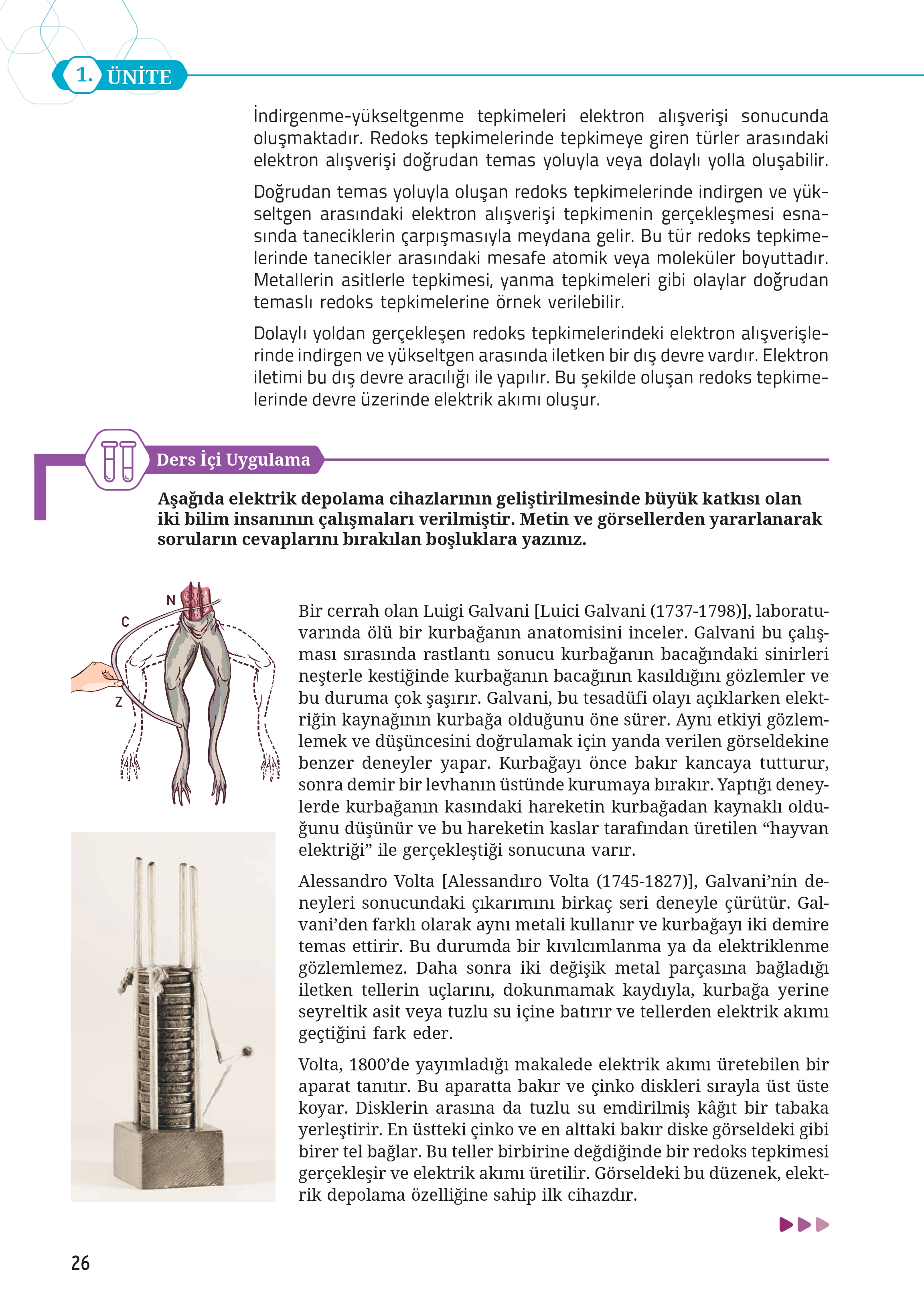 12. Sınıf Meb Yayınları Fen Lisesi Kimya Ders Kitabı Sayfa 26 Cevapları