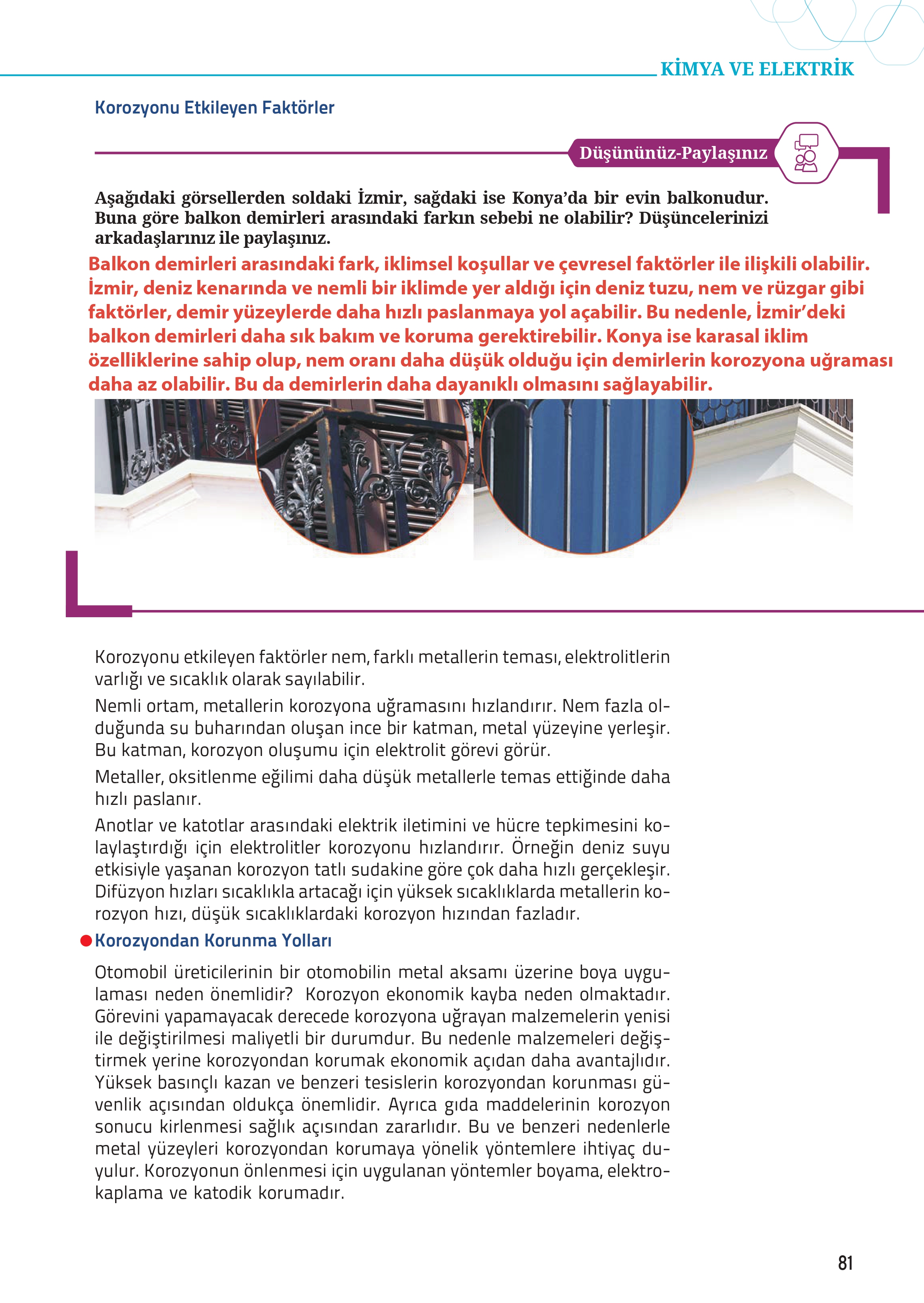12. Sınıf Meb Yayınları Fen Lisesi Kimya Ders Kitabı Sayfa 81 Cevapları