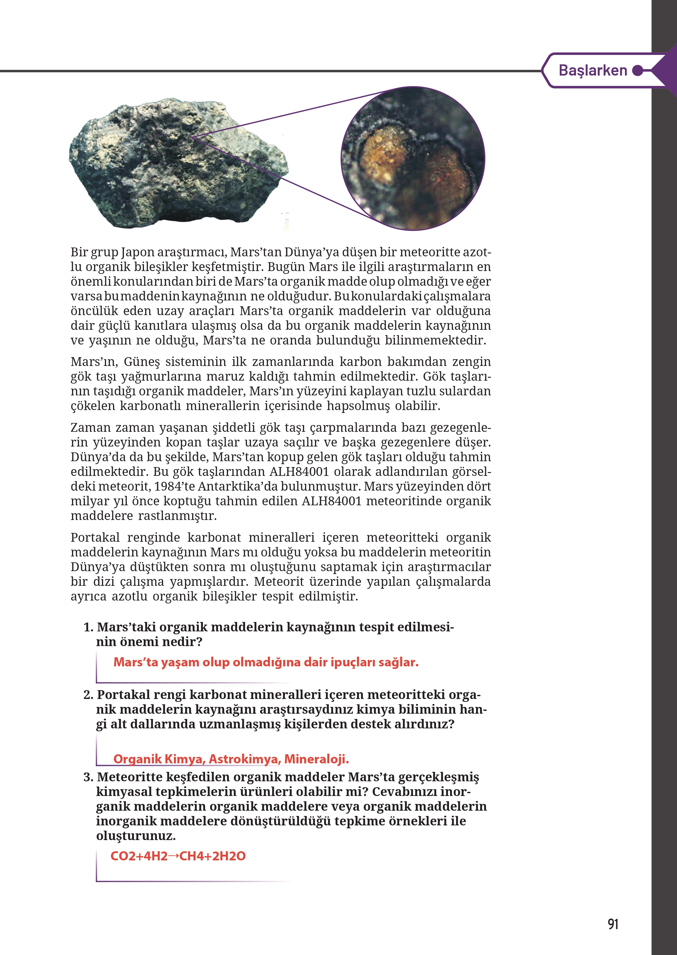 12. Sınıf Meb Yayınları Fen Lisesi Kimya Ders Kitabı Sayfa 91 Cevapları 12. Sınıf Meb Yayınları Fen Lisesi Kimya Ders Kitabı Sayfa 91 Cevapları