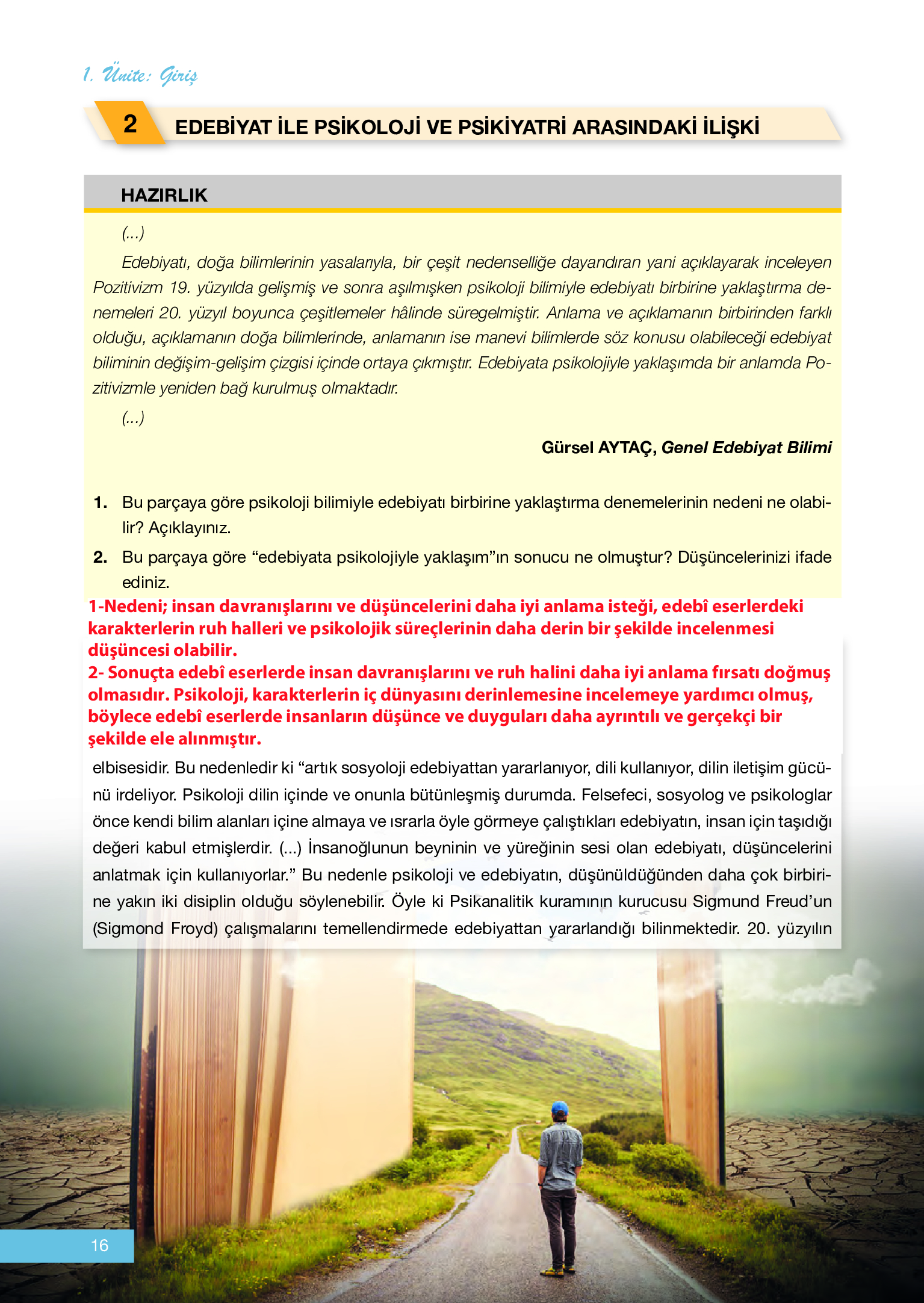 12. Sınıf Melis Yayınları Türk Dili Ve Edebiyatı Ders Kitabı Sayfa 16 Cevapları