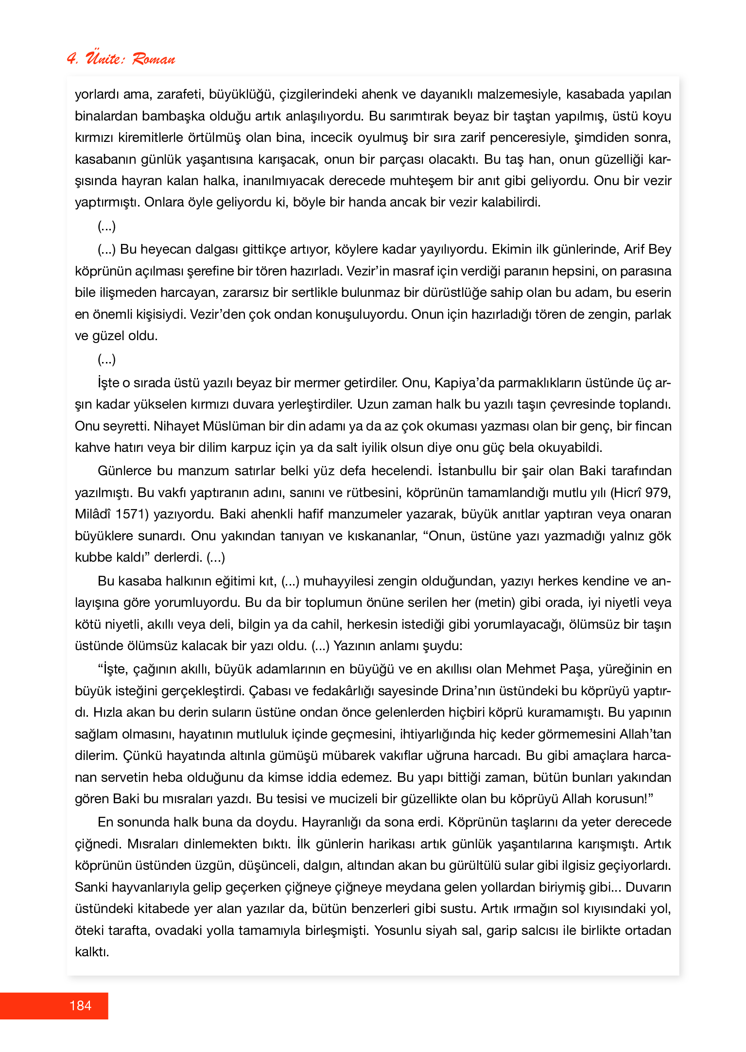 12. Sınıf Melis Yayınları Türk Dili Ve Edebiyatı Ders Kitabı Sayfa 184 Cevapları