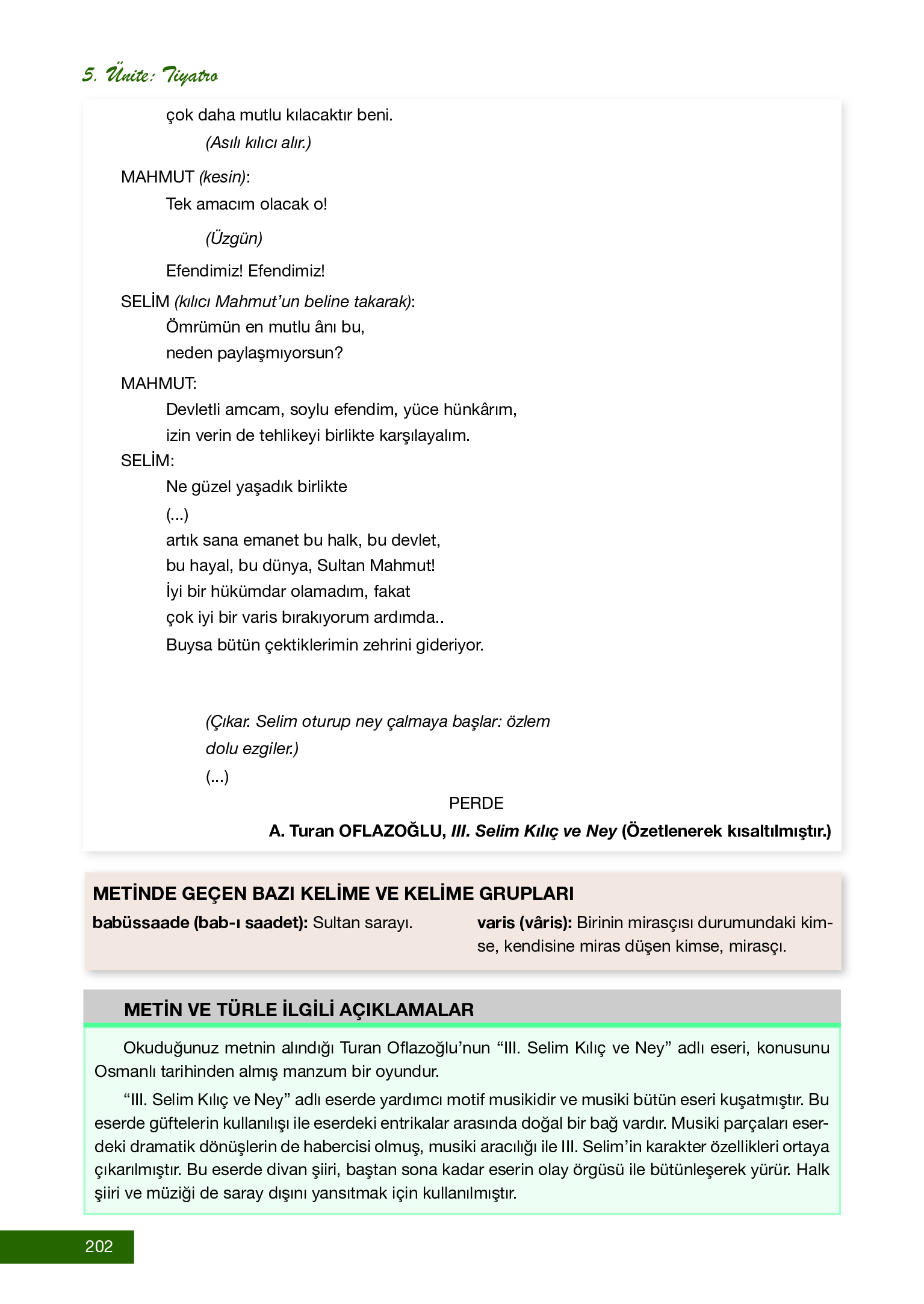 12. Sınıf Melis Yayınları Türk Dili Ve Edebiyatı Ders Kitabı Sayfa 202 Cevapları