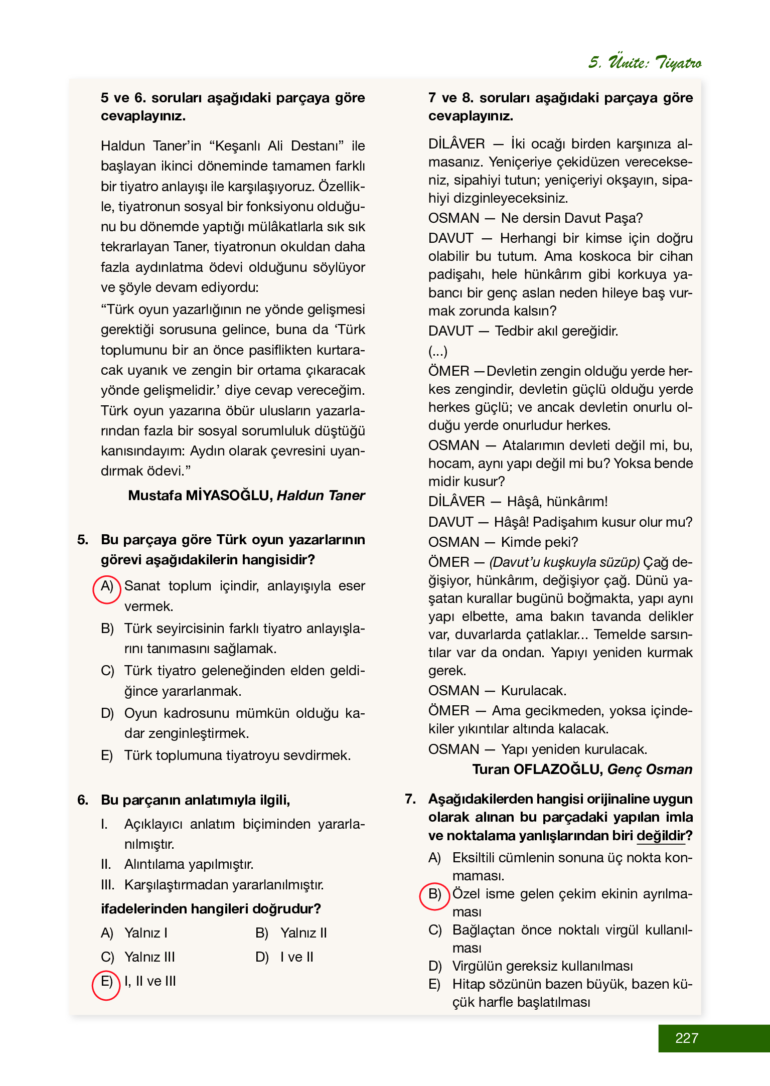 12. Sınıf Melis Yayınları Türk Dili Ve Edebiyatı Ders Kitabı Sayfa 227 Cevapları 12. Sınıf Melis Yayınları Türk Dili Ve Edebiyatı Ders Kitabı Sayfa 227 Cevapları
