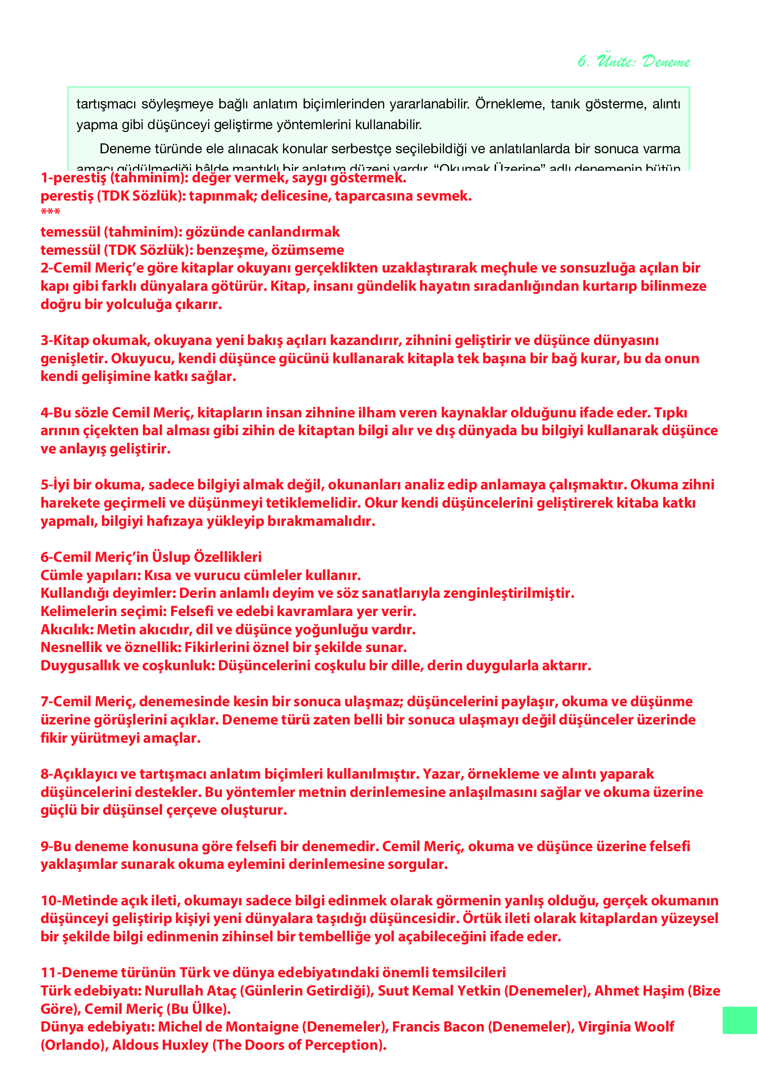 12. Sınıf Melis Yayınları Türk Dili Ve Edebiyatı Ders Kitabı Sayfa 245 Cevapları