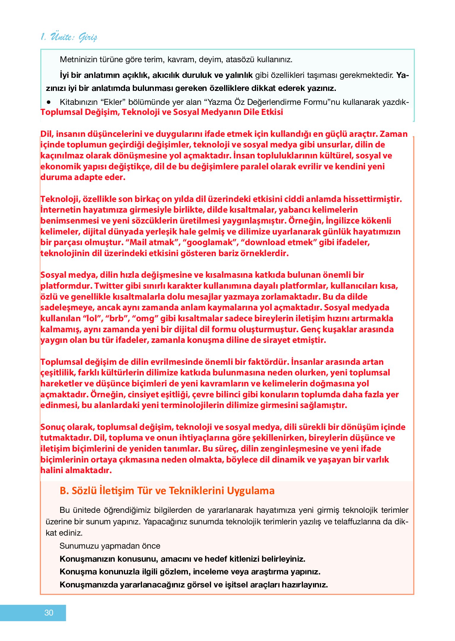 12. Sınıf Melis Yayınları Türk Dili Ve Edebiyatı Ders Kitabı Sayfa 30 Cevapları