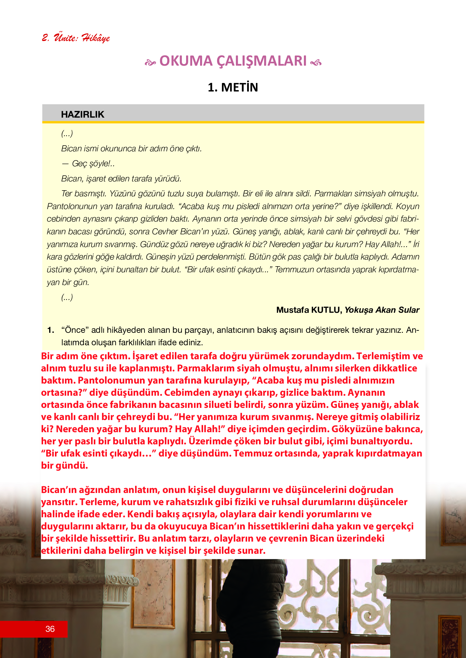 12. Sınıf Melis Yayınları Türk Dili Ve Edebiyatı Ders Kitabı Sayfa 36 Cevapları