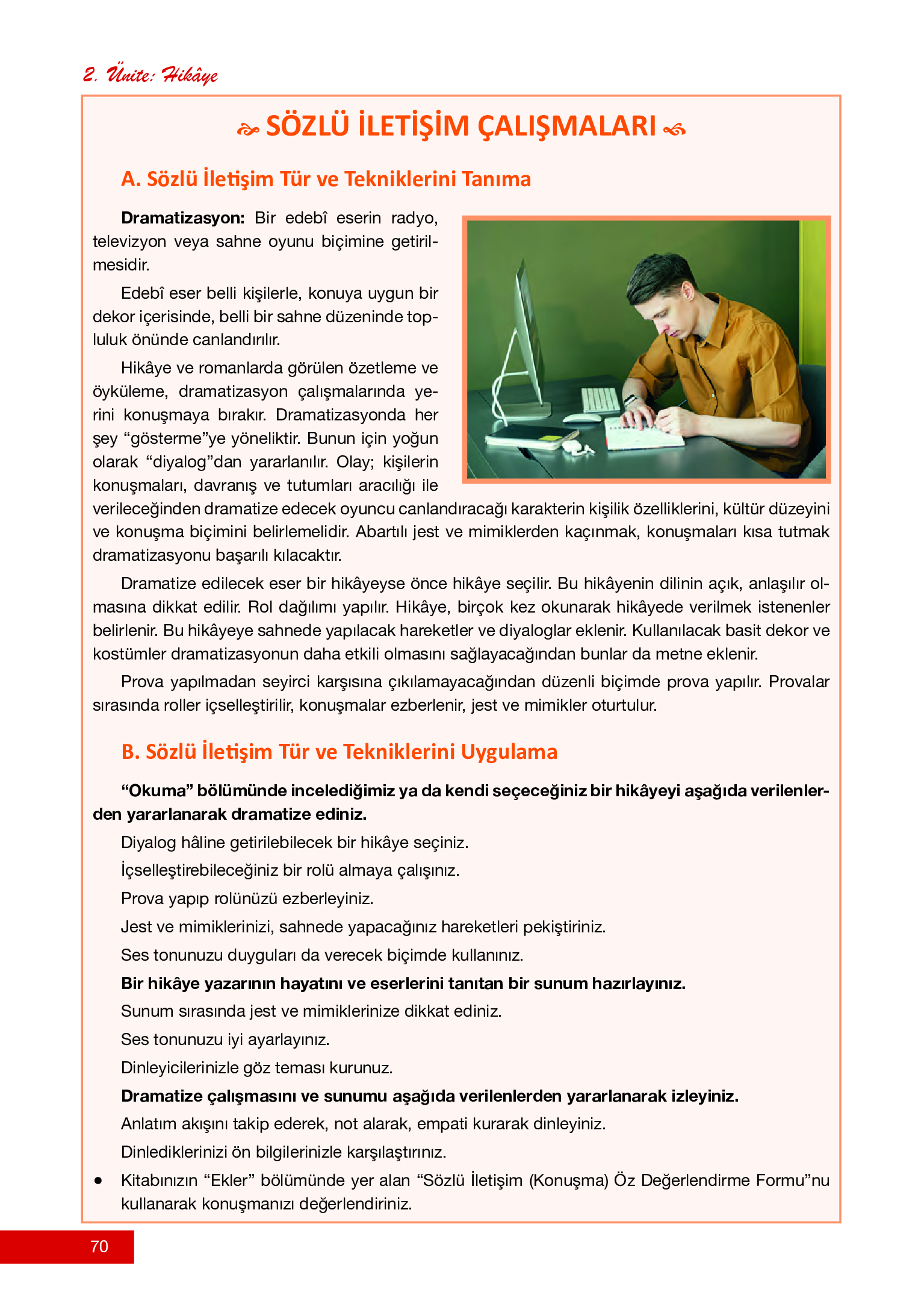 12. Sınıf Melis Yayınları Türk Dili Ve Edebiyatı Ders Kitabı Sayfa 70 Cevapları