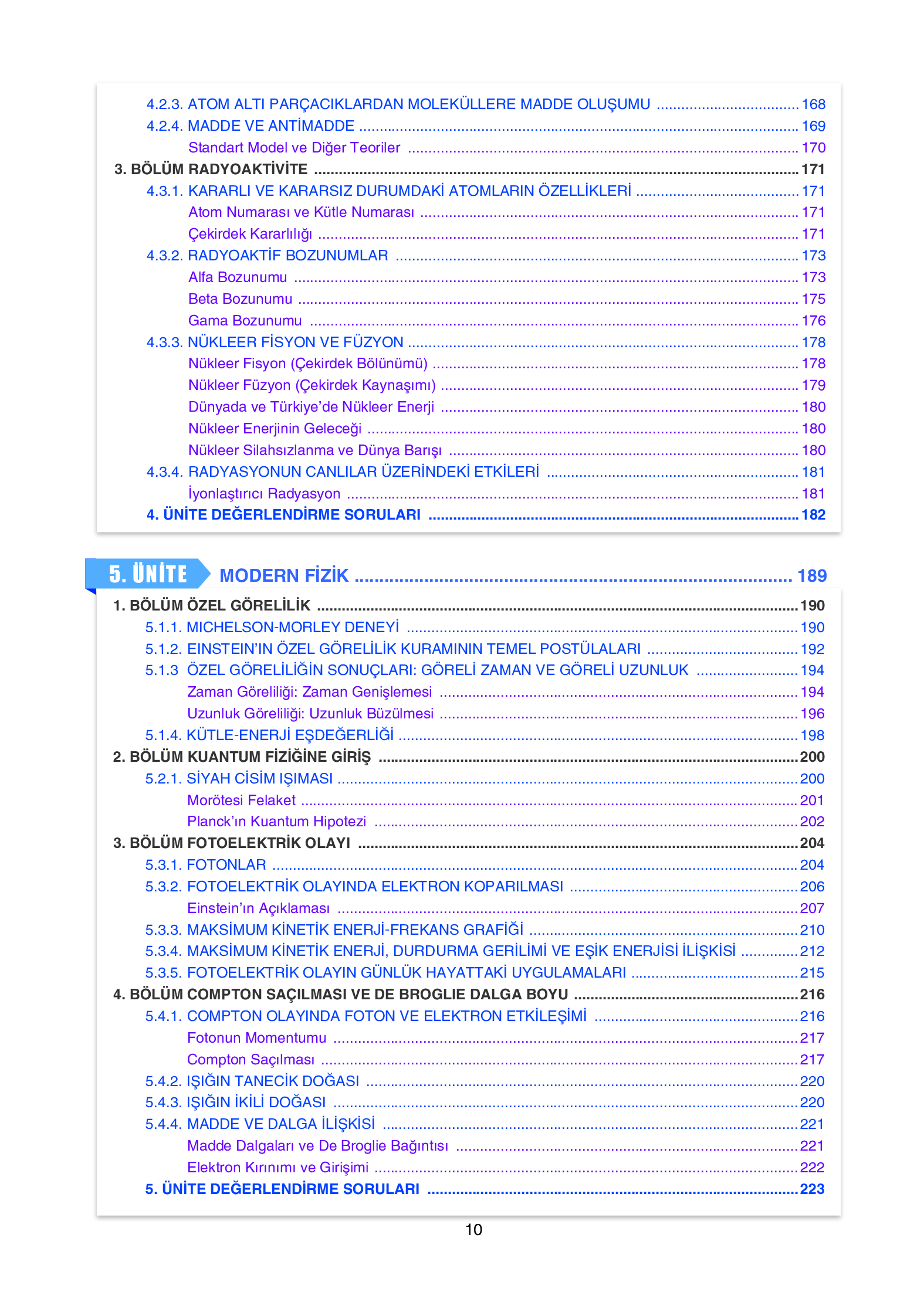 12. Sınıf Yıldırım Yayınları Fizik Ders Kitabı Sayfa 10 Cevapları
