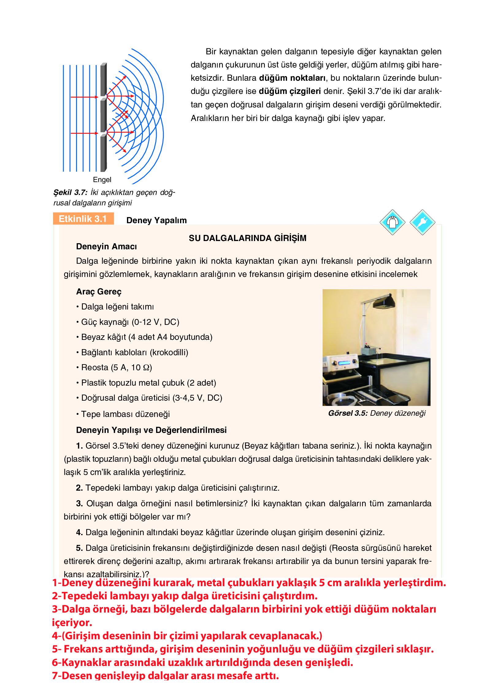 12. Sınıf Yıldırım Yayınları Fizik Ders Kitabı Sayfa 100 Cevapları