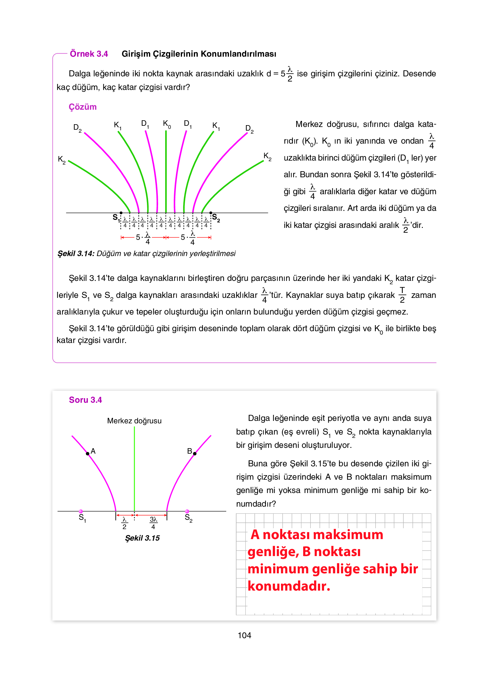 12. Sınıf Yıldırım Yayınları Fizik Ders Kitabı Sayfa 104 Cevapları