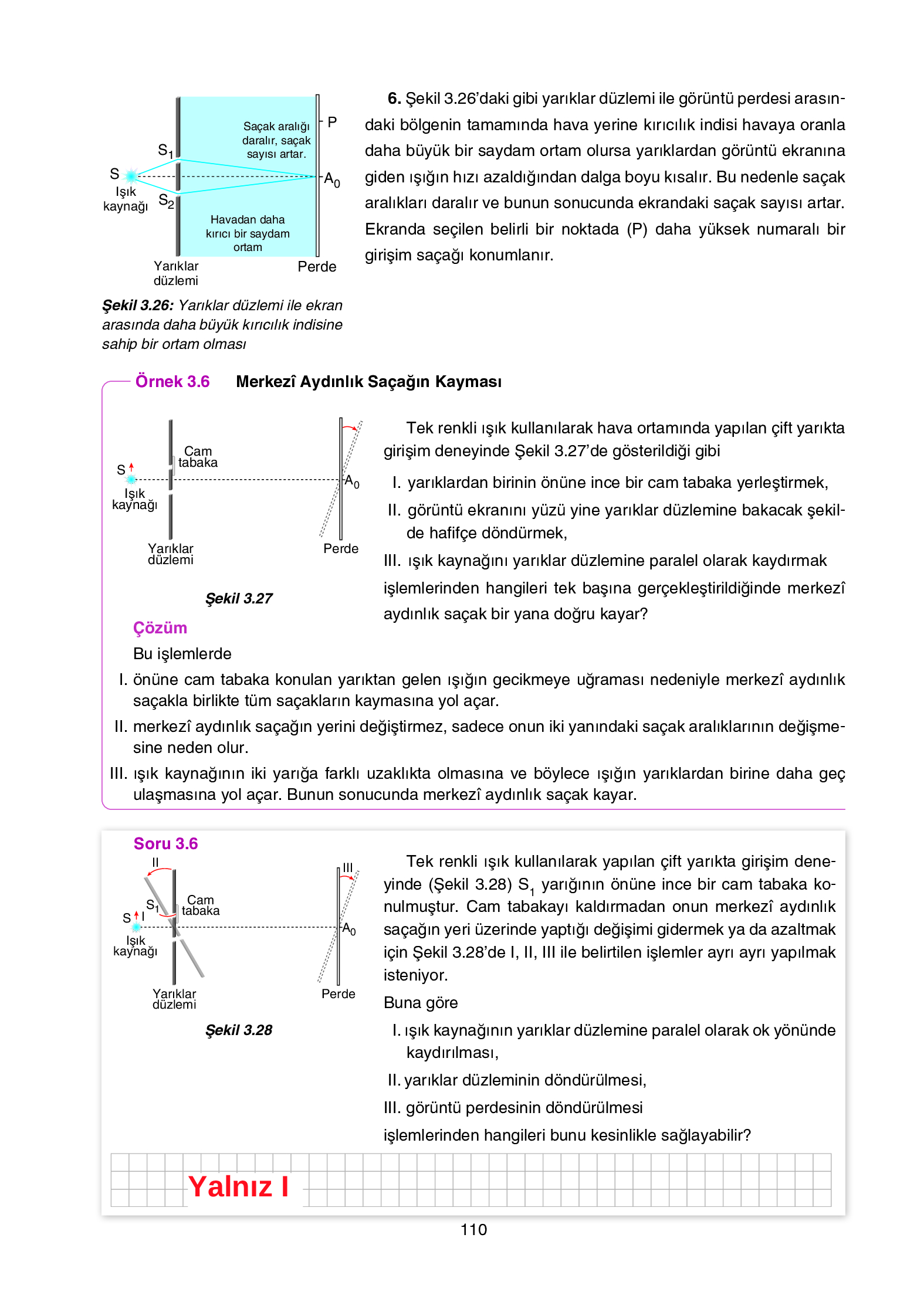 12. Sınıf Yıldırım Yayınları Fizik Ders Kitabı Sayfa 110 Cevapları