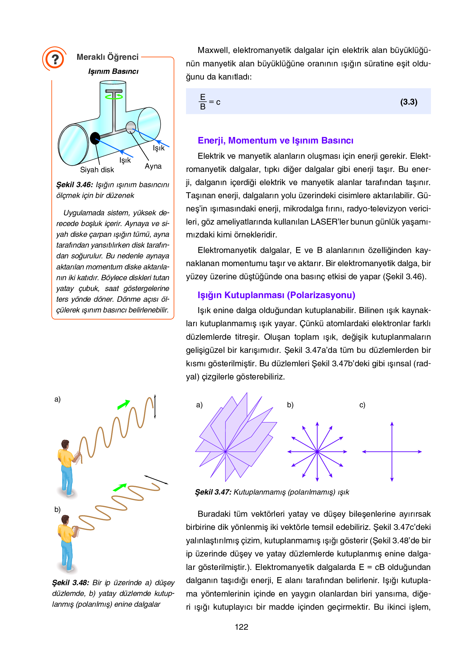 12. Sınıf Yıldırım Yayınları Fizik Ders Kitabı Sayfa 122 Cevapları 12. Sınıf Yıldırım Yayınları Fizik Ders Kitabı Sayfa 122 Cevapları