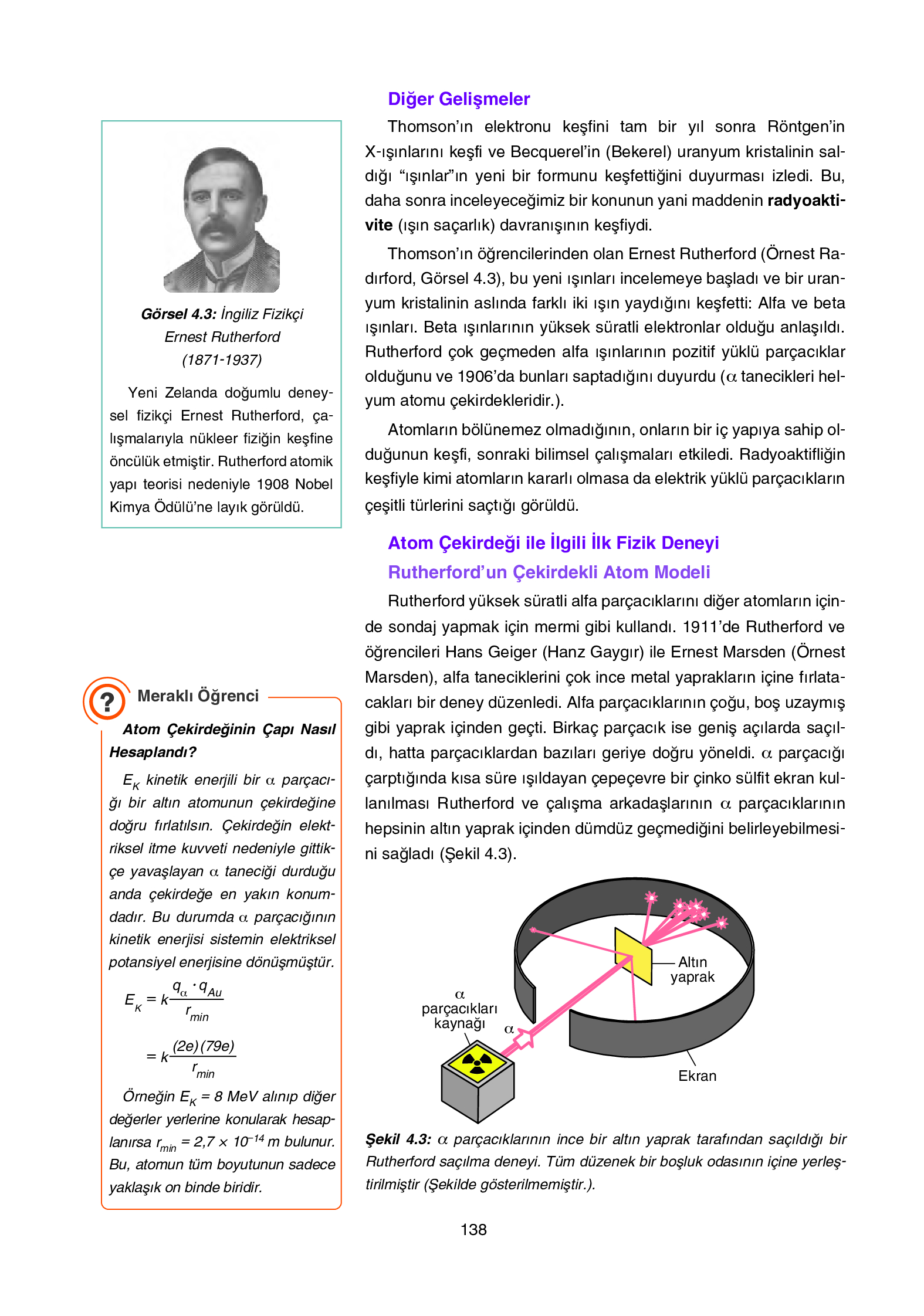 12. Sınıf Yıldırım Yayınları Fizik Ders Kitabı Sayfa 138 Cevapları