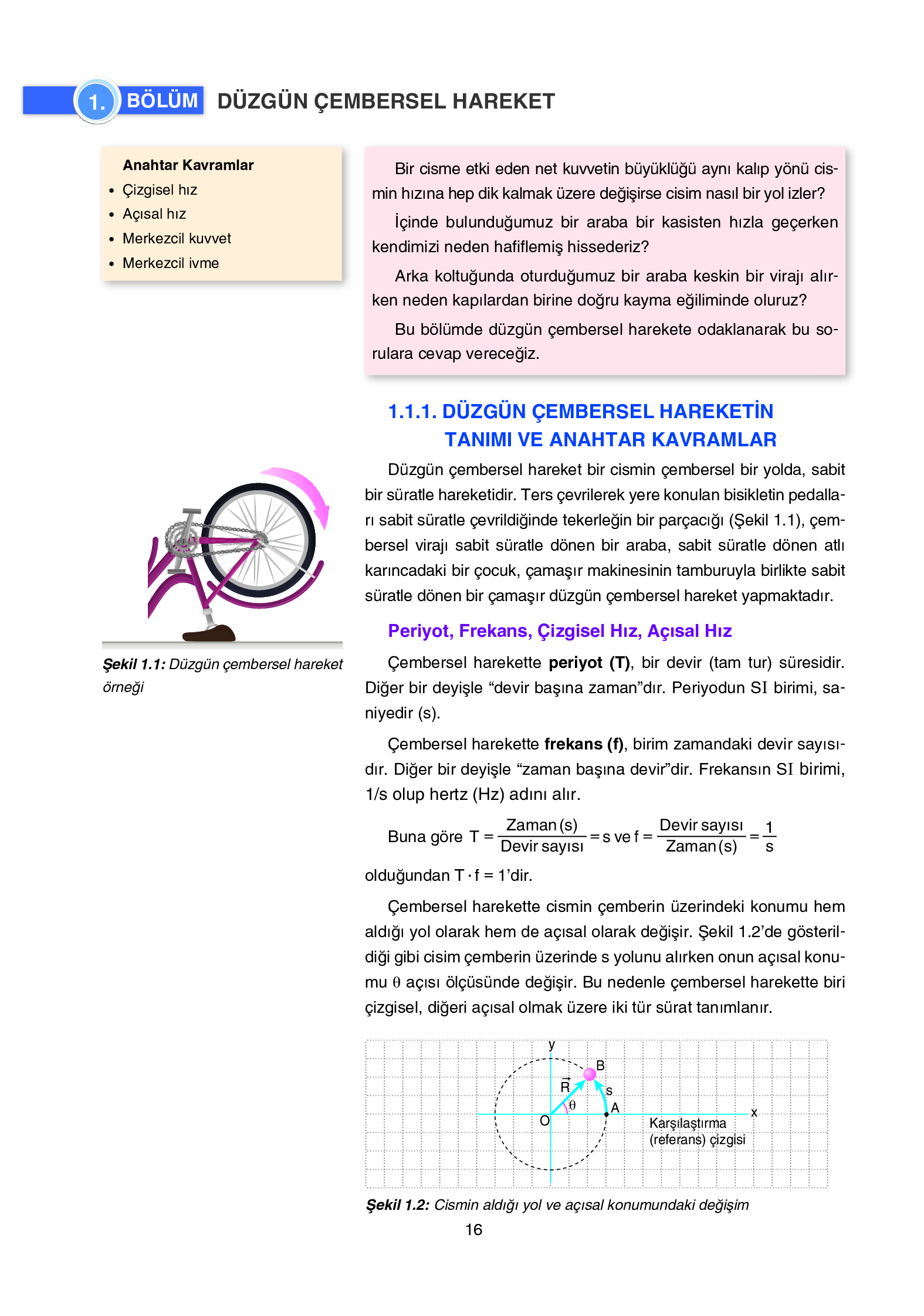 12. Sınıf Yıldırım Yayınları Fizik Ders Kitabı Sayfa 16 Cevapları