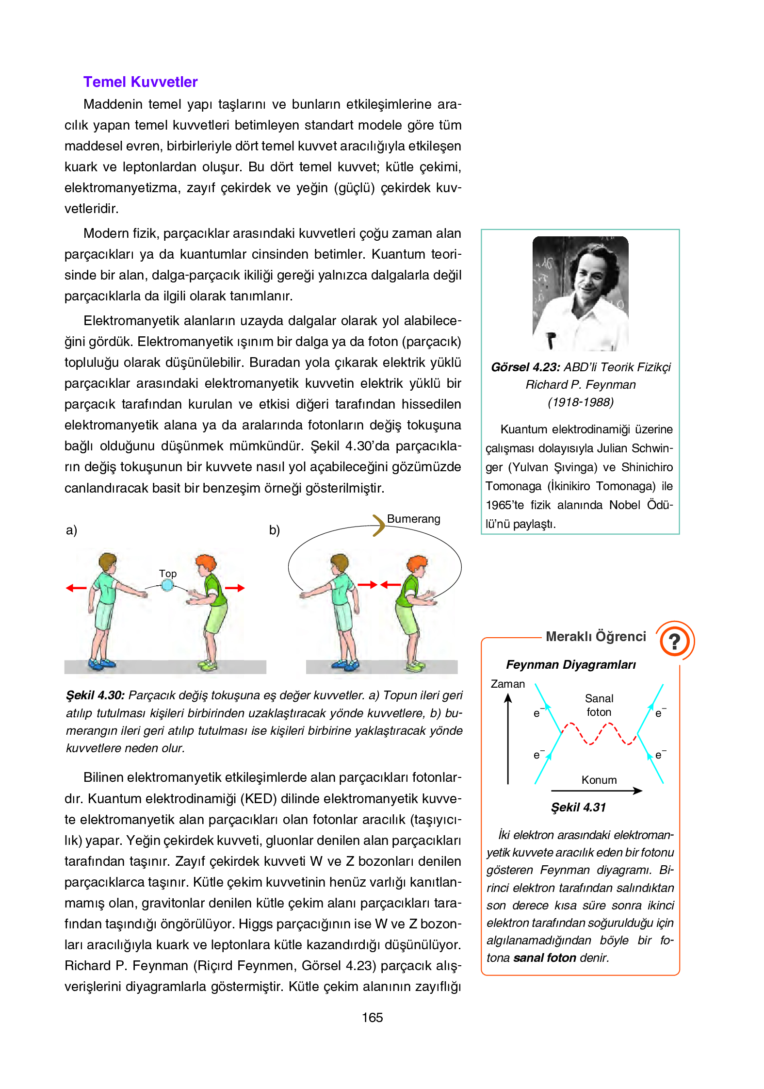 12. Sınıf Yıldırım Yayınları Fizik Ders Kitabı Sayfa 165 Cevapları