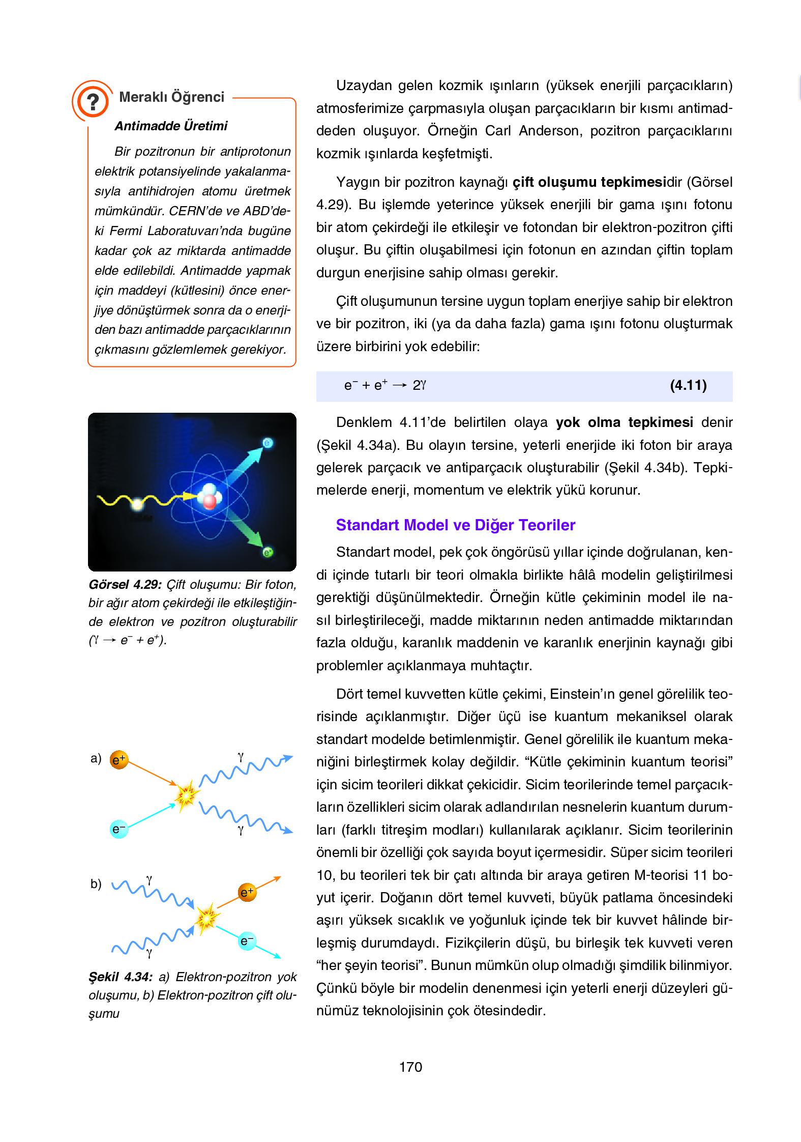 12. Sınıf Yıldırım Yayınları Fizik Ders Kitabı Sayfa 170 Cevapları