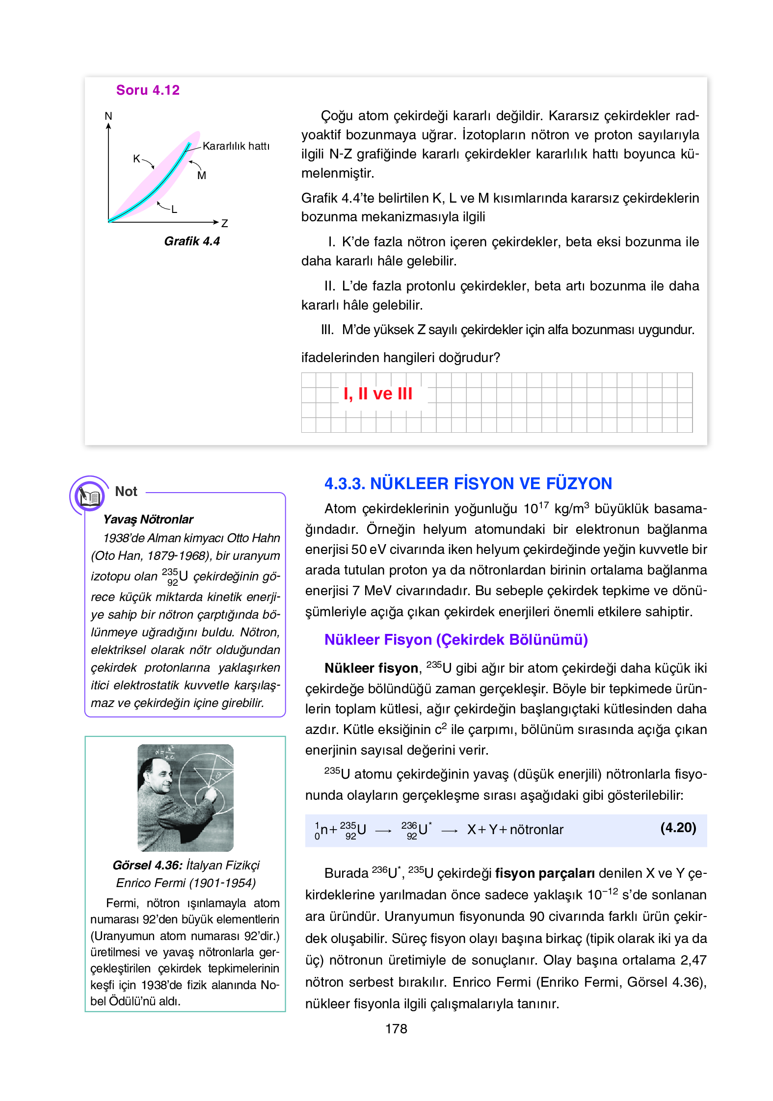 12. Sınıf Yıldırım Yayınları Fizik Ders Kitabı Sayfa 178 Cevapları