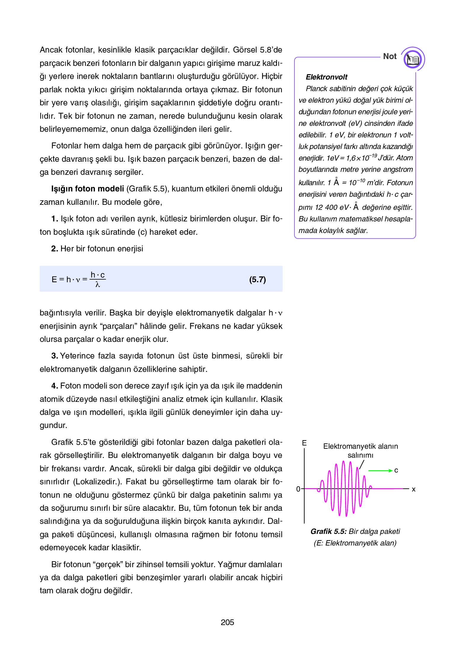 12. Sınıf Yıldırım Yayınları Fizik Ders Kitabı Sayfa 205 Cevapları