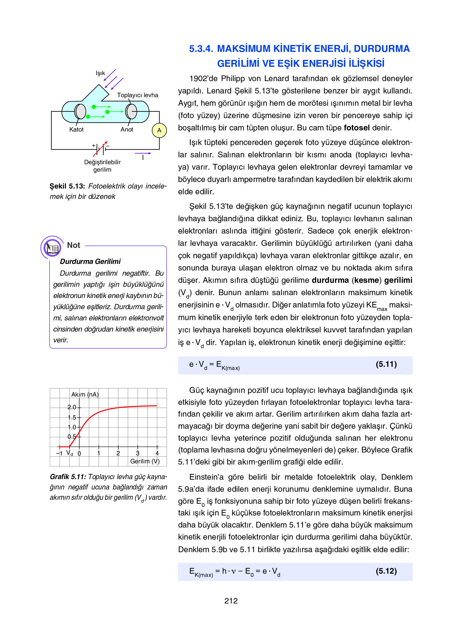 12. Sınıf Yıldırım Yayınları Fizik Ders Kitabı Sayfa 212 Cevapları 12. Sınıf Yıldırım Yayınları Fizik Ders Kitabı Sayfa 212 Cevapları