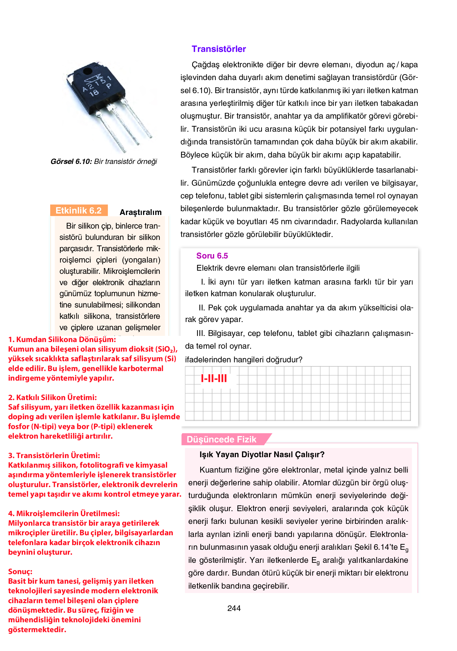 12. Sınıf Yıldırım Yayınları Fizik Ders Kitabı Sayfa 244 Cevapları 12. Sınıf Yıldırım Yayınları Fizik Ders Kitabı Sayfa 244 Cevapları