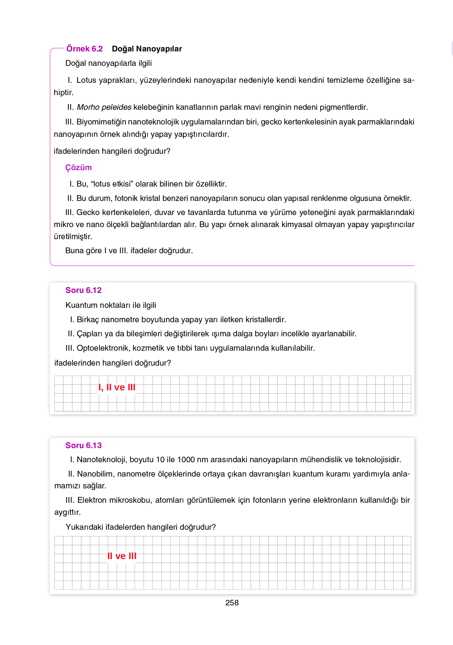 12. Sınıf Yıldırım Yayınları Fizik Ders Kitabı Sayfa 258 Cevapları