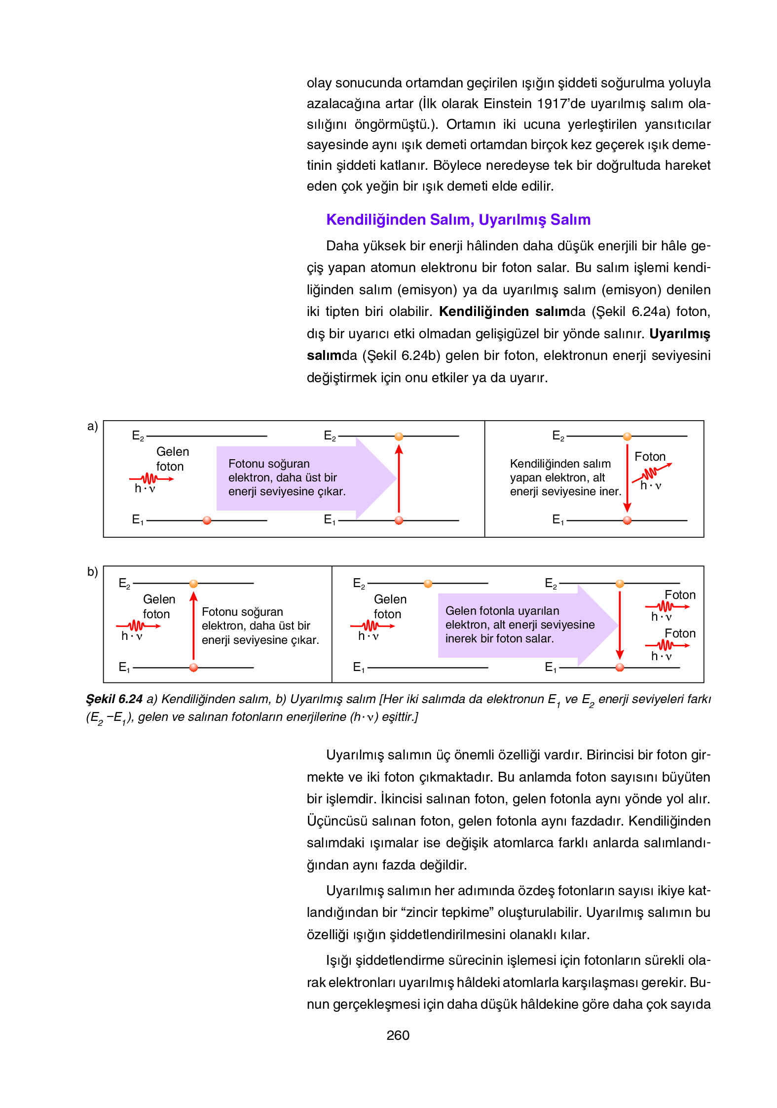 12. Sınıf Yıldırım Yayınları Fizik Ders Kitabı Sayfa 260 Cevapları