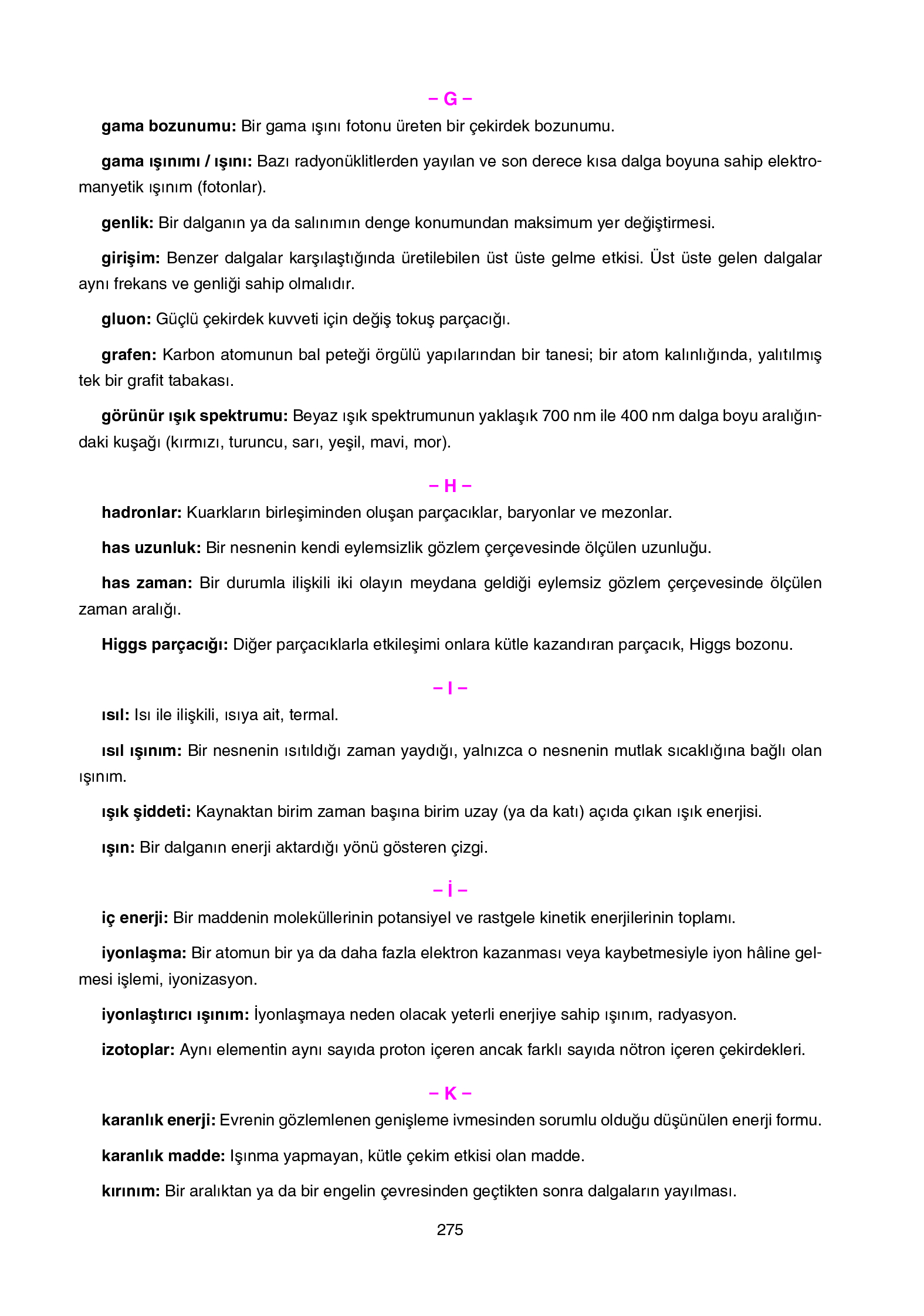 12. Sınıf Yıldırım Yayınları Fizik Ders Kitabı Sayfa 275 Cevapları