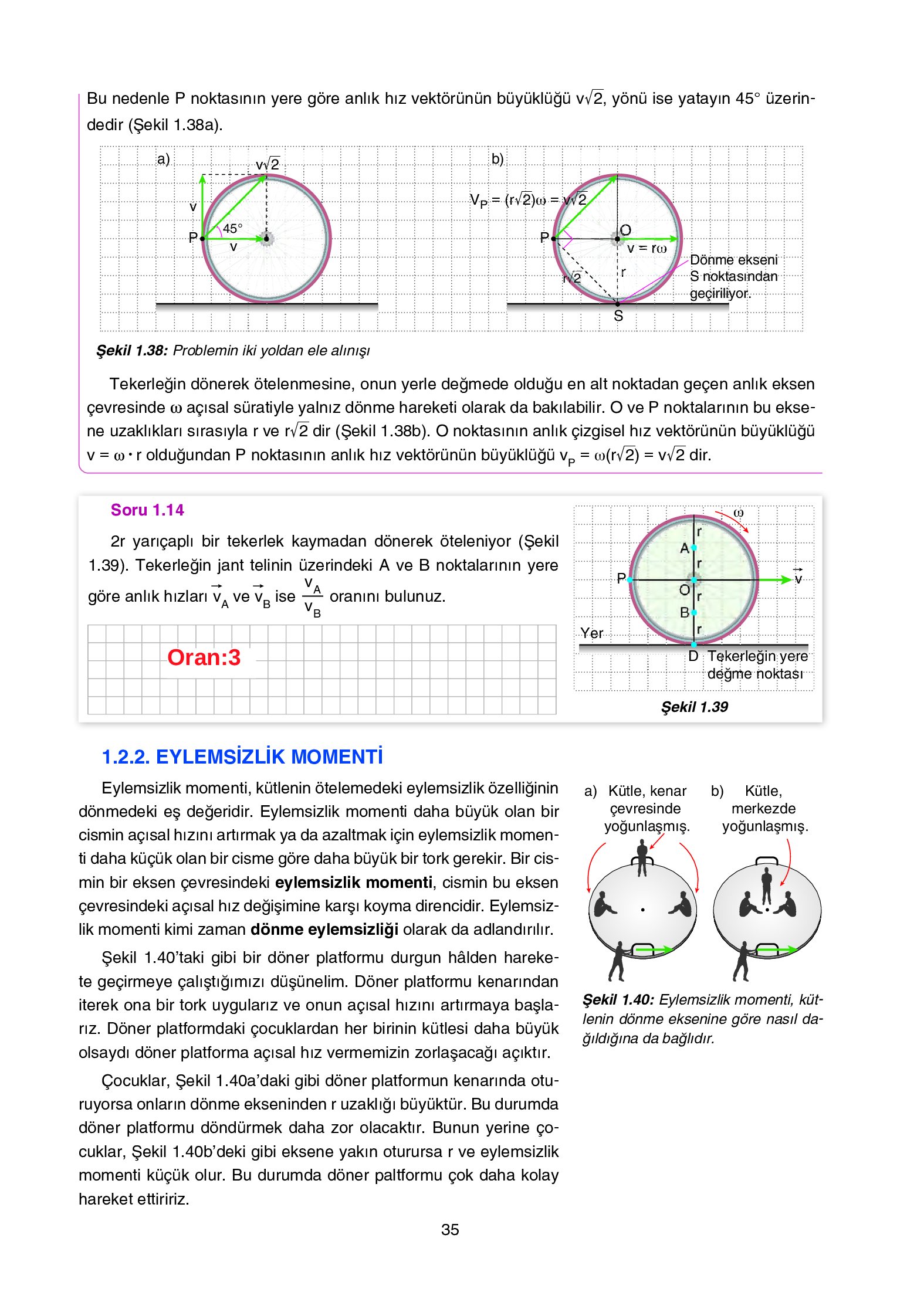 12. Sınıf Yıldırım Yayınları Fizik Ders Kitabı Sayfa 35 Cevapları