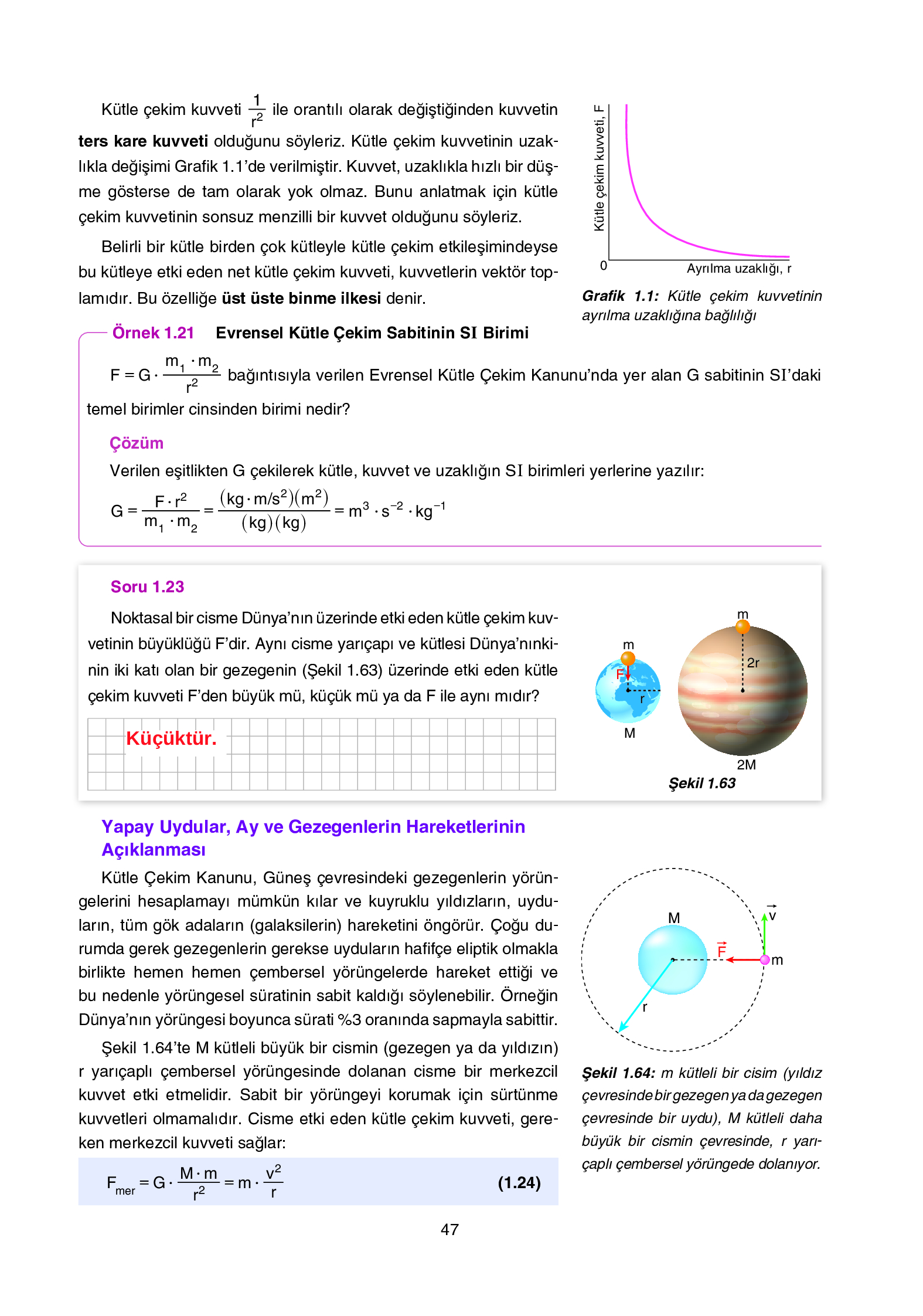 12. Sınıf Yıldırım Yayınları Fizik Ders Kitabı Sayfa 47 Cevapları