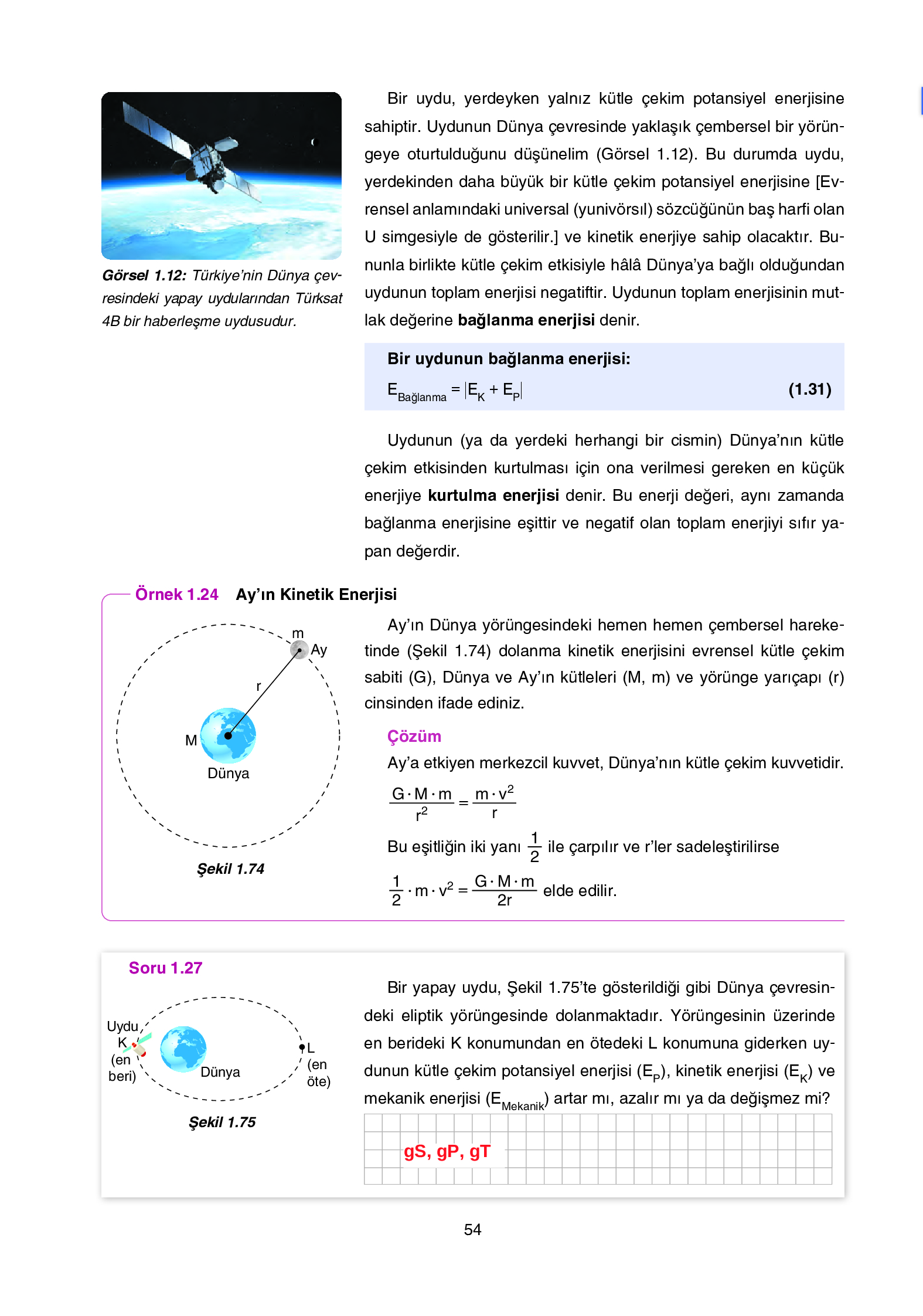 12. Sınıf Yıldırım Yayınları Fizik Ders Kitabı Sayfa 54 Cevapları 12. Sınıf Yıldırım Yayınları Fizik Ders Kitabı Sayfa 54 Cevapları
