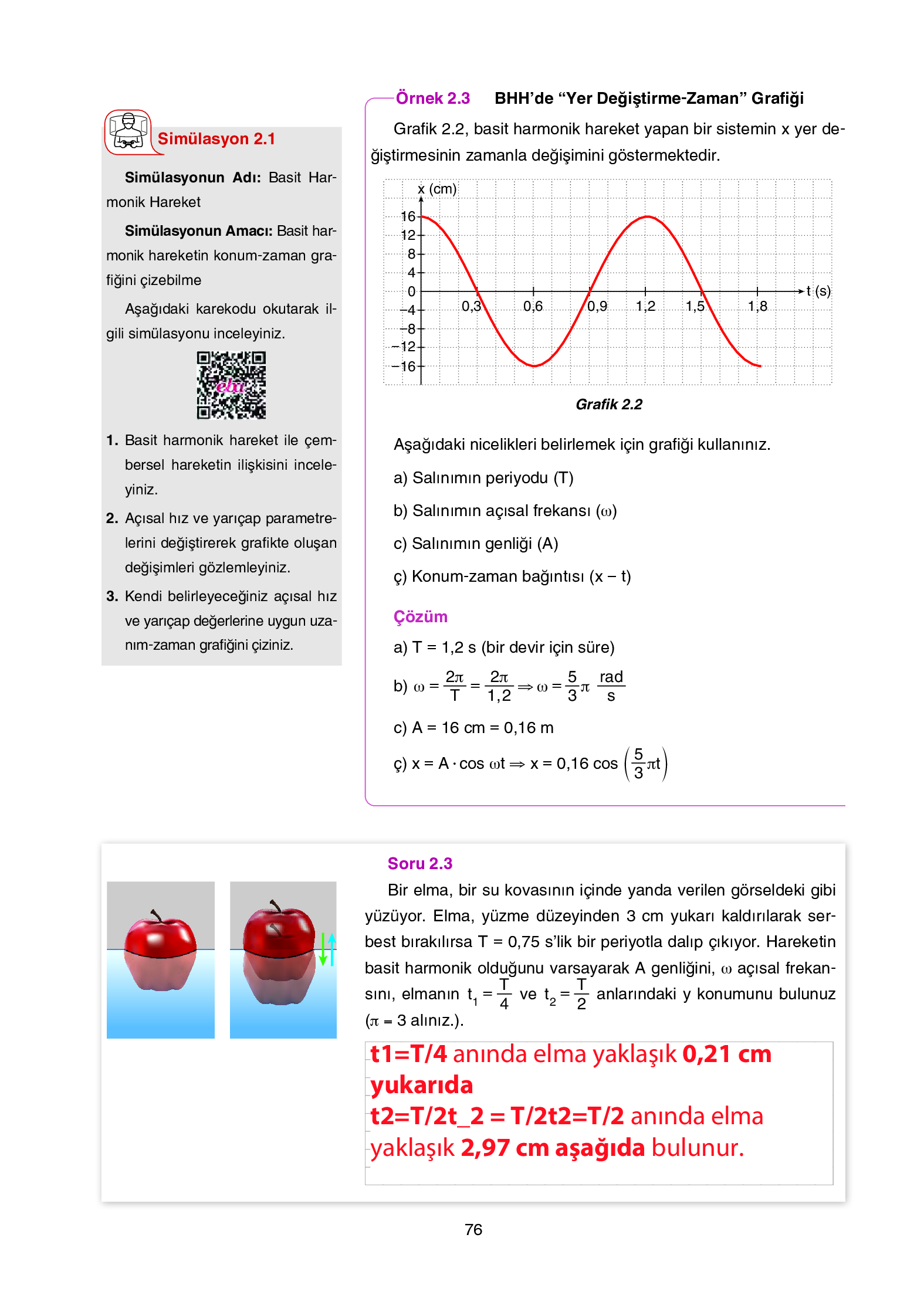 12. Sınıf Yıldırım Yayınları Fizik Ders Kitabı Sayfa 76 Cevapları