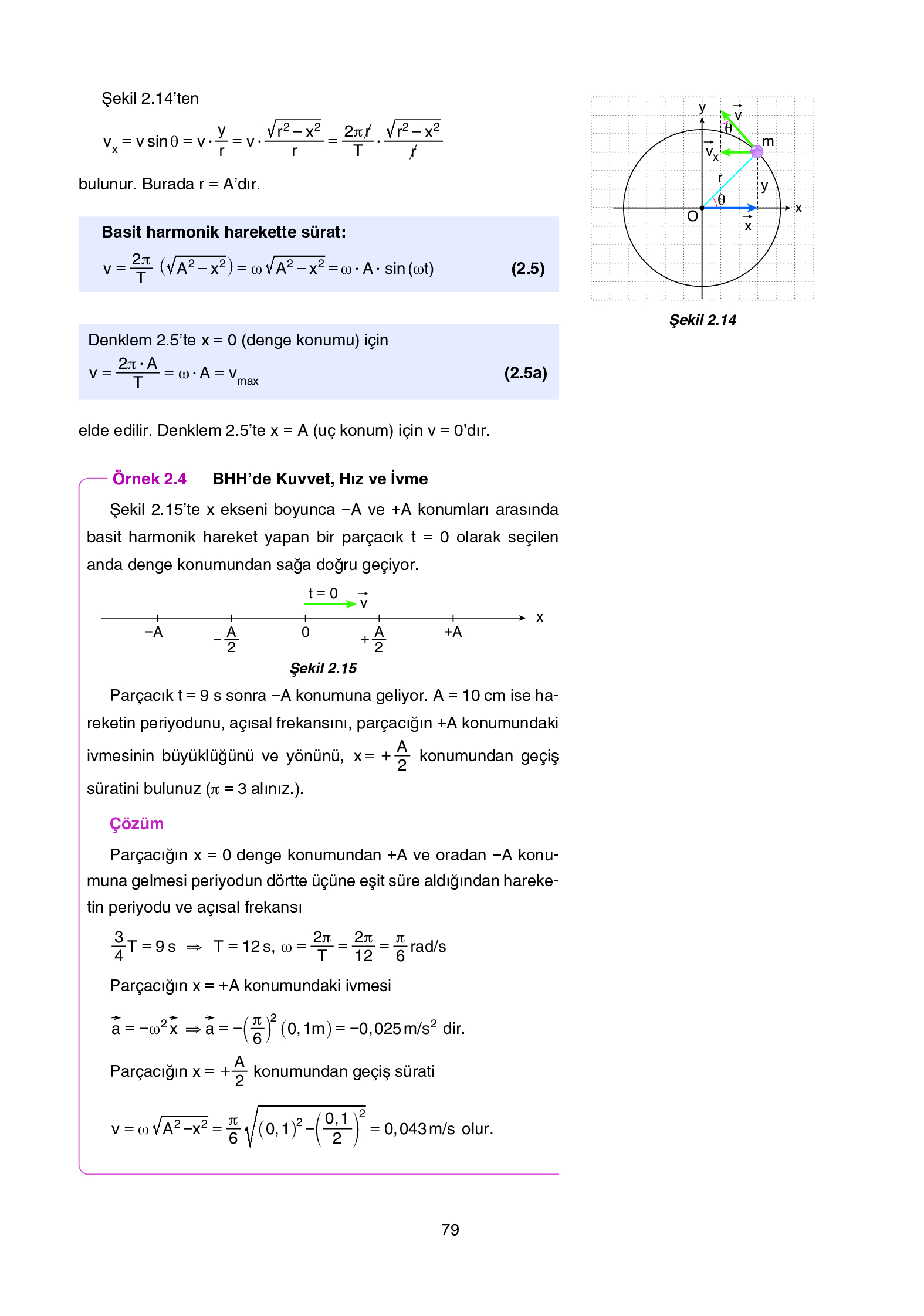 12. Sınıf Yıldırım Yayınları Fizik Ders Kitabı Sayfa 79 Cevapları