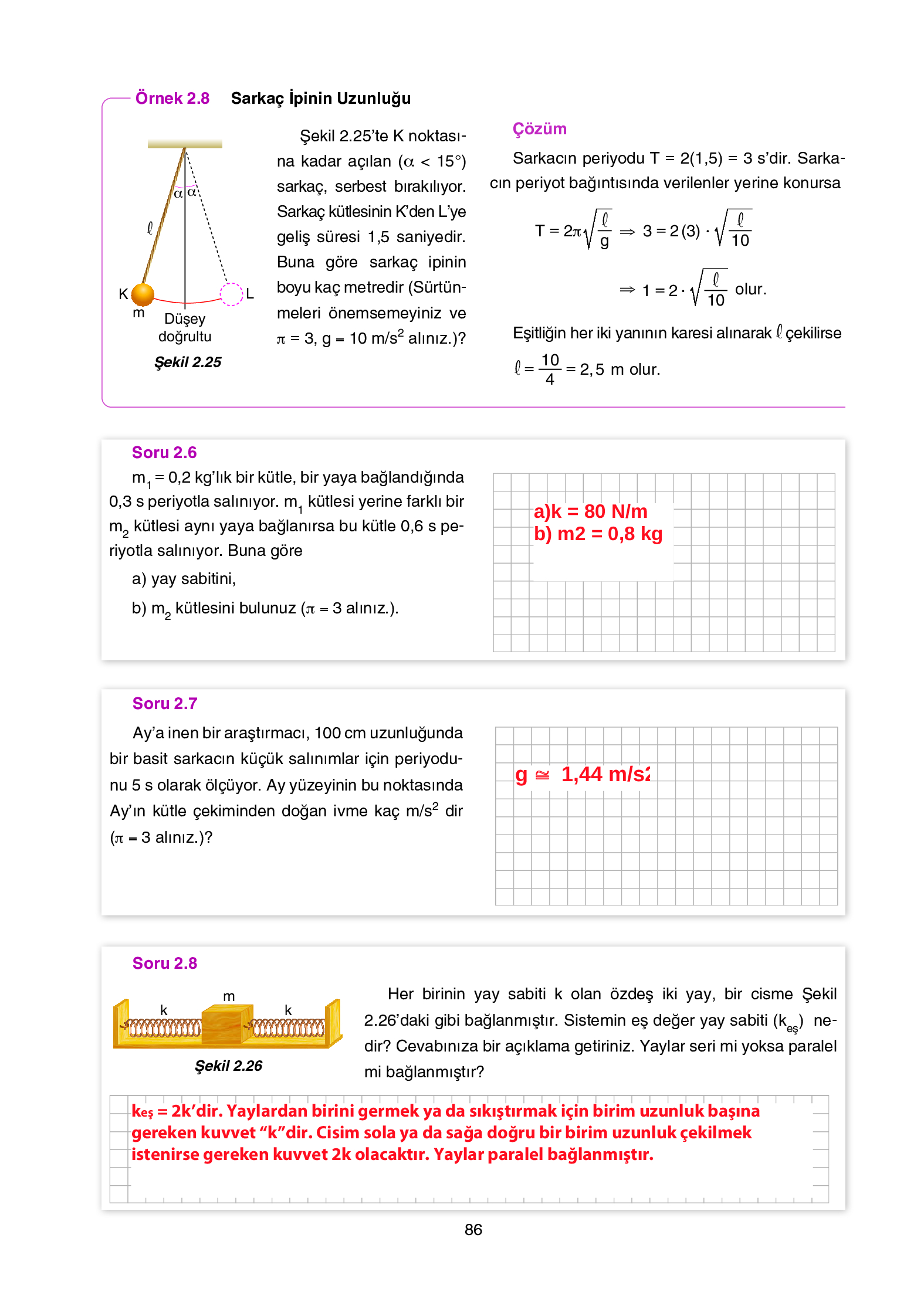 12. Sınıf Yıldırım Yayınları Fizik Ders Kitabı Sayfa 86 Cevapları 12. Sınıf Yıldırım Yayınları Fizik Ders Kitabı Sayfa 86 Cevapları