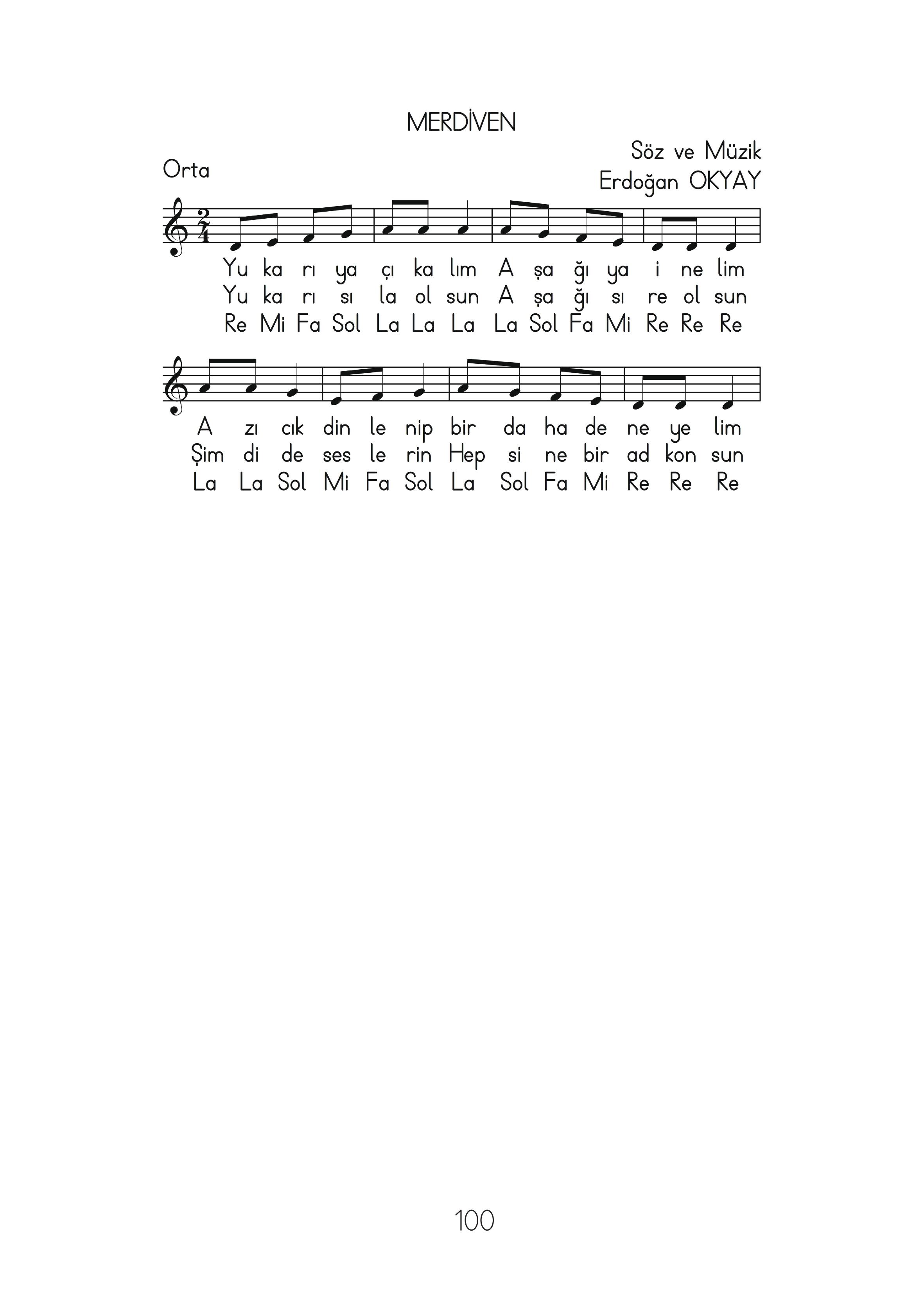 2. Sınıf Hecce Yayıncılık Müzik Ders Kitabı Sayfa 100 Cevapları
