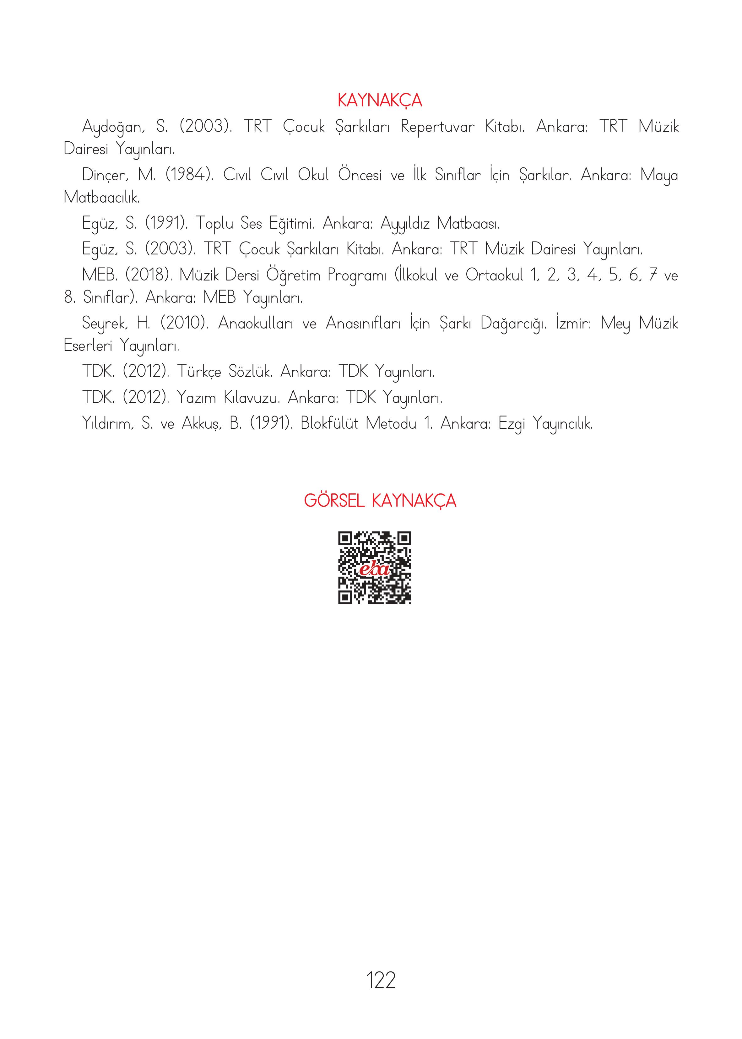 2. Sınıf Hecce Yayıncılık Müzik Ders Kitabı Sayfa 122 Cevapları