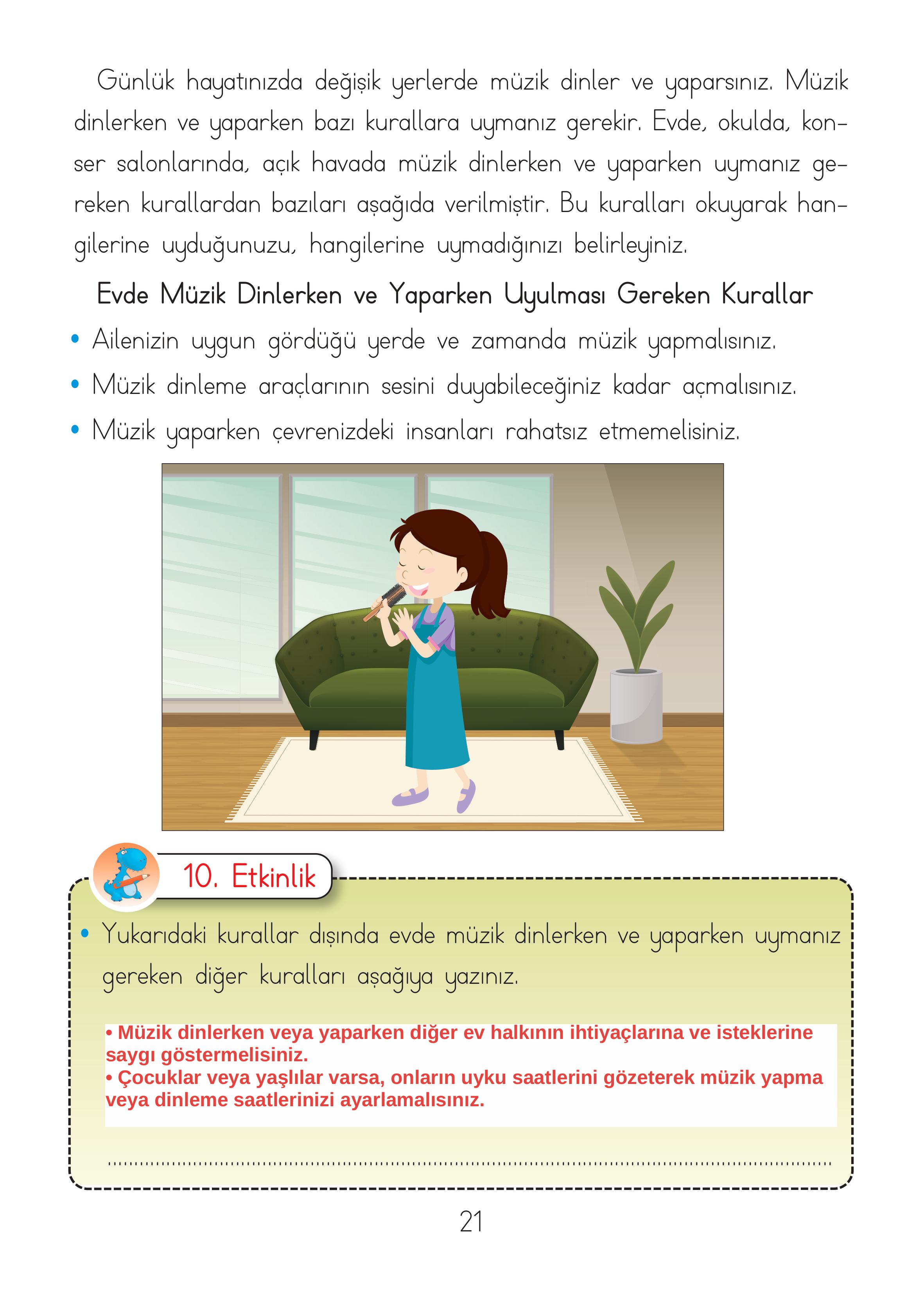 2. Sınıf Hecce Yayıncılık Müzik Ders Kitabı Sayfa 21 Cevapları