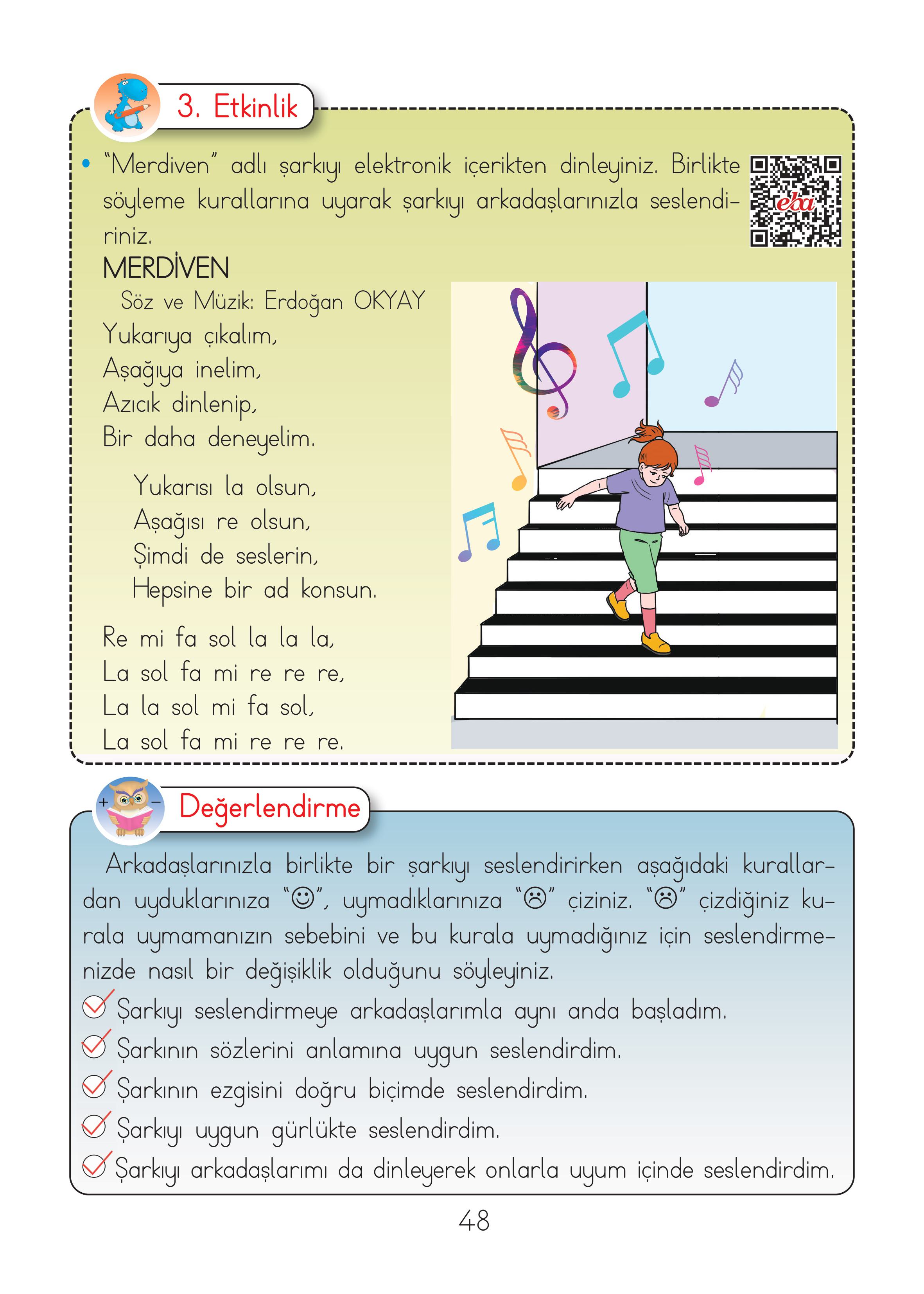 2. Sınıf Hecce Yayıncılık Müzik Ders Kitabı Sayfa 48 Cevapları