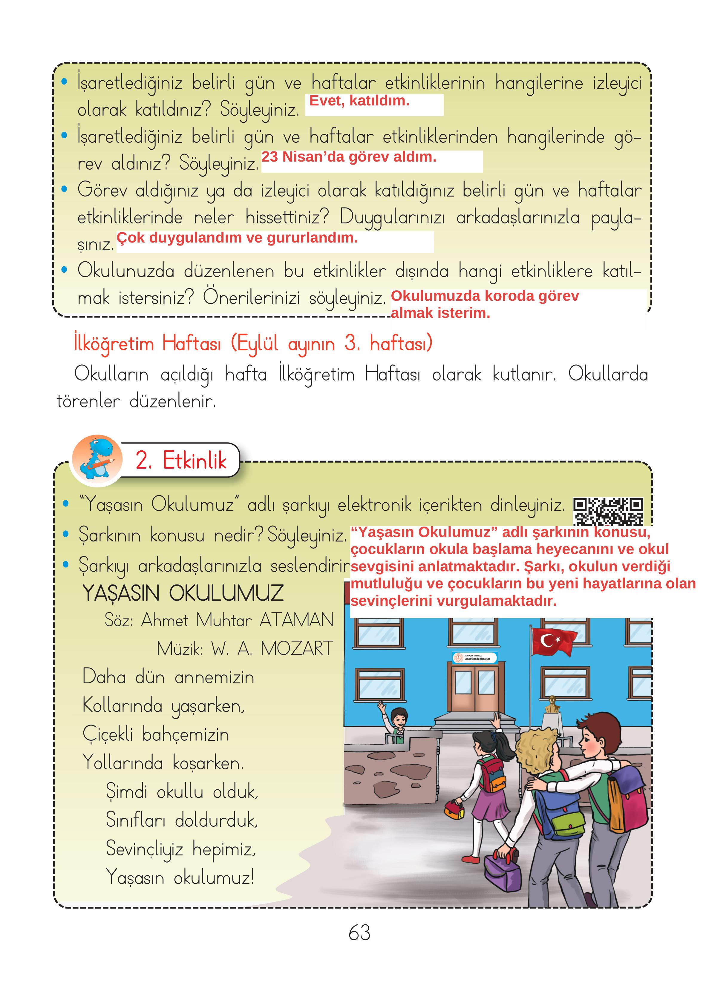 2. Sınıf Hecce Yayıncılık Müzik Ders Kitabı Sayfa 63 Cevapları 2. Sınıf Hecce Yayıncılık Müzik Ders Kitabı Sayfa 63 Cevapları