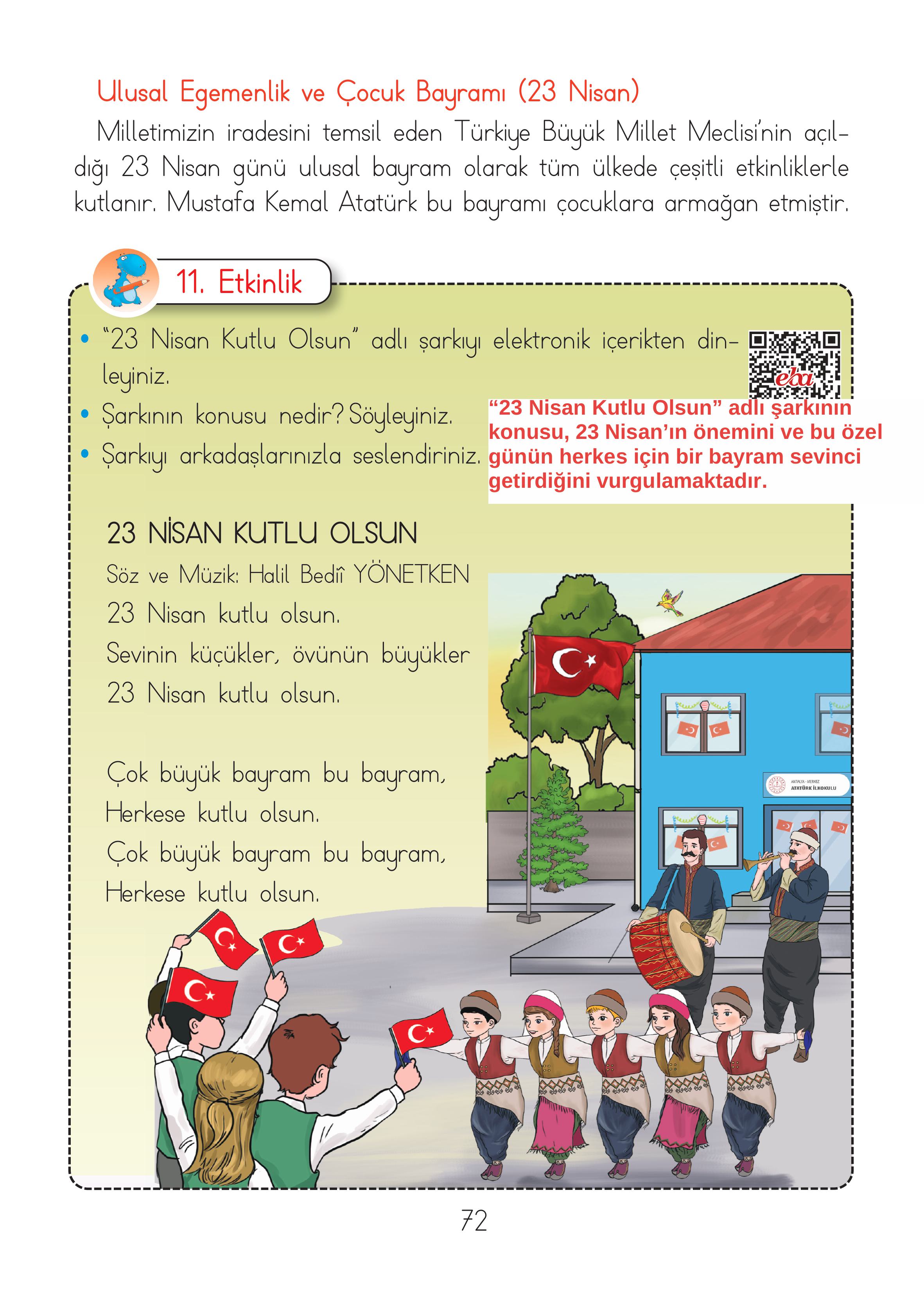 2. Sınıf Hecce Yayıncılık Müzik Ders Kitabı Sayfa 72 Cevapları