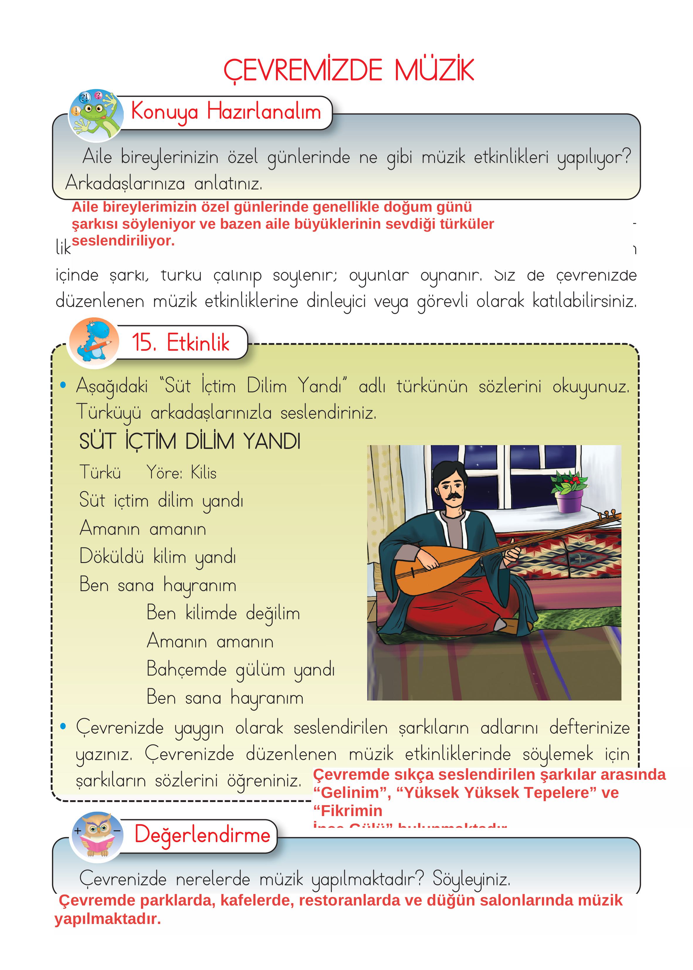 2. Sınıf Hecce Yayıncılık Müzik Ders Kitabı Sayfa 76 Cevapları