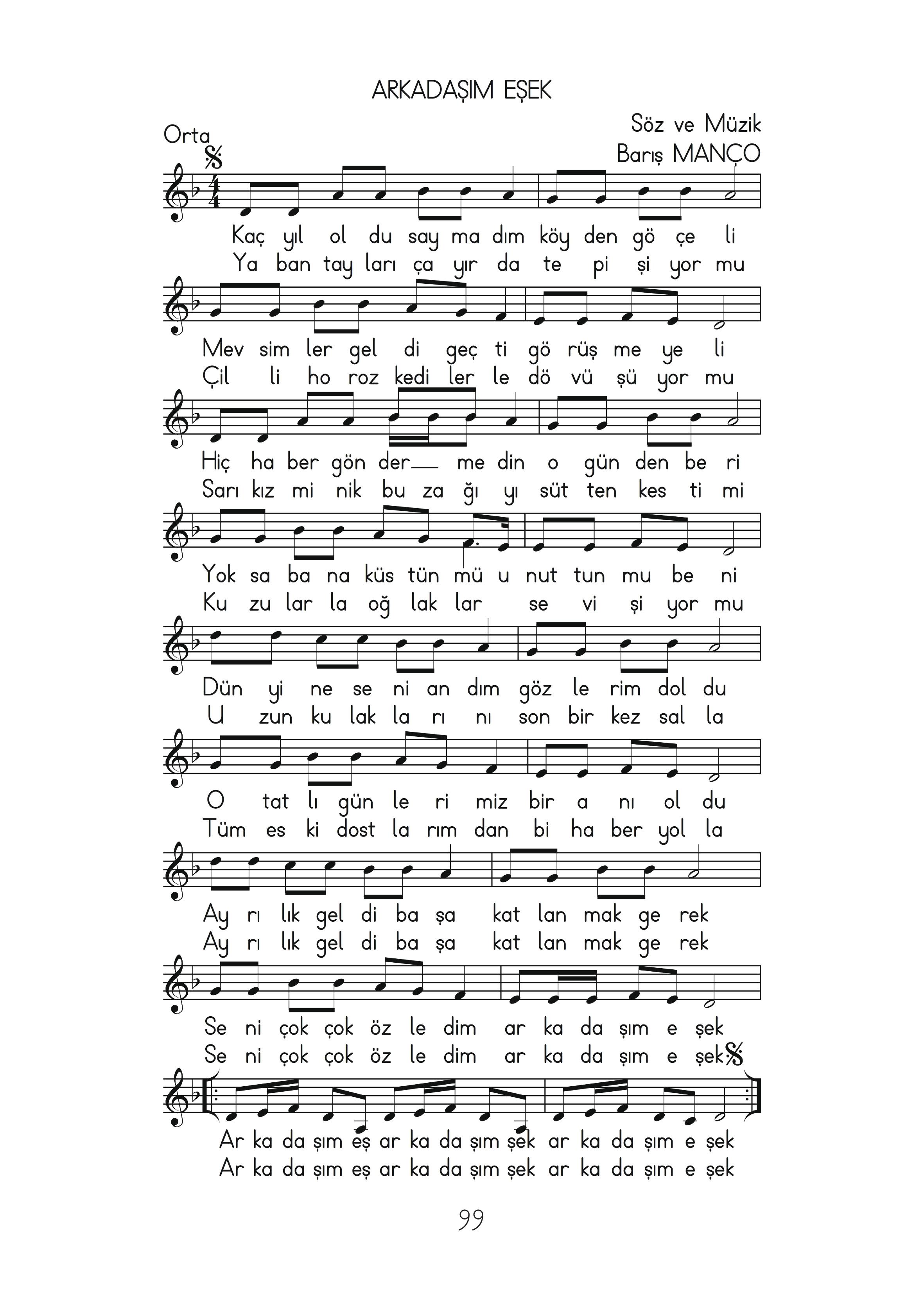 2. Sınıf Hecce Yayıncılık Müzik Ders Kitabı Sayfa 99 Cevapları