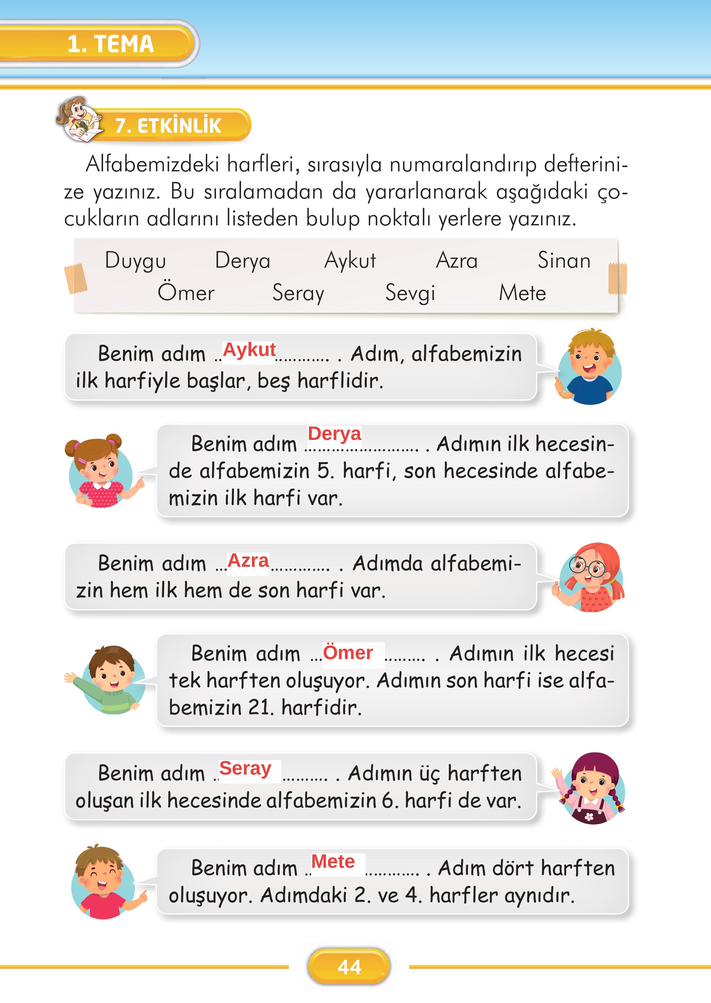 2. Sınıf İlke Yayınları Türkçe Ders Kitabı Sayfa 44 Cevapları 2. Sınıf İlke Yayınları Türkçe Ders Kitabı Sayfa 44 Cevapları