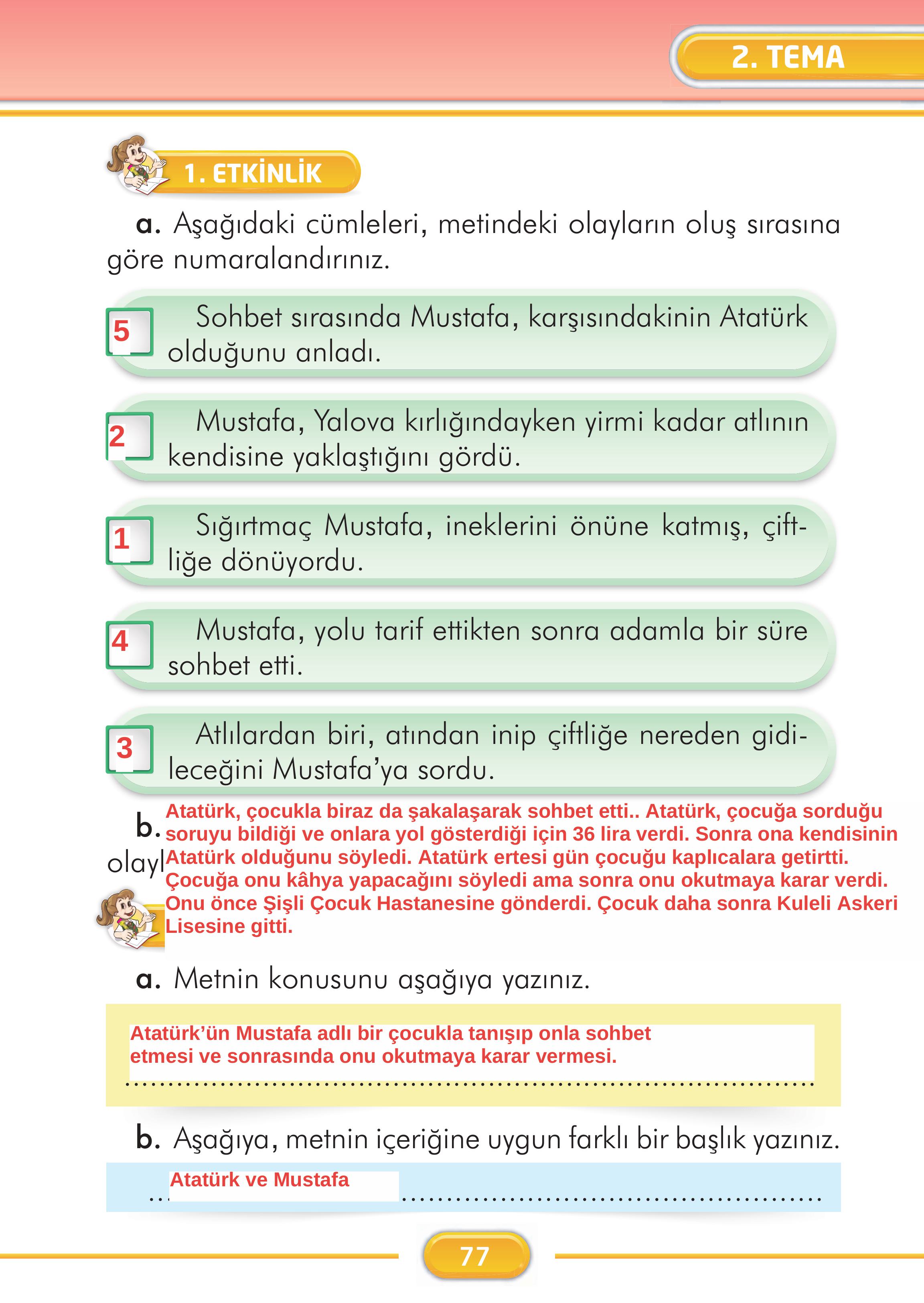 2. Sınıf İlke Yayınları Türkçe Ders Kitabı Sayfa 77 Cevapları 2. Sınıf İlke Yayınları Türkçe Ders Kitabı Sayfa 77 Cevapları