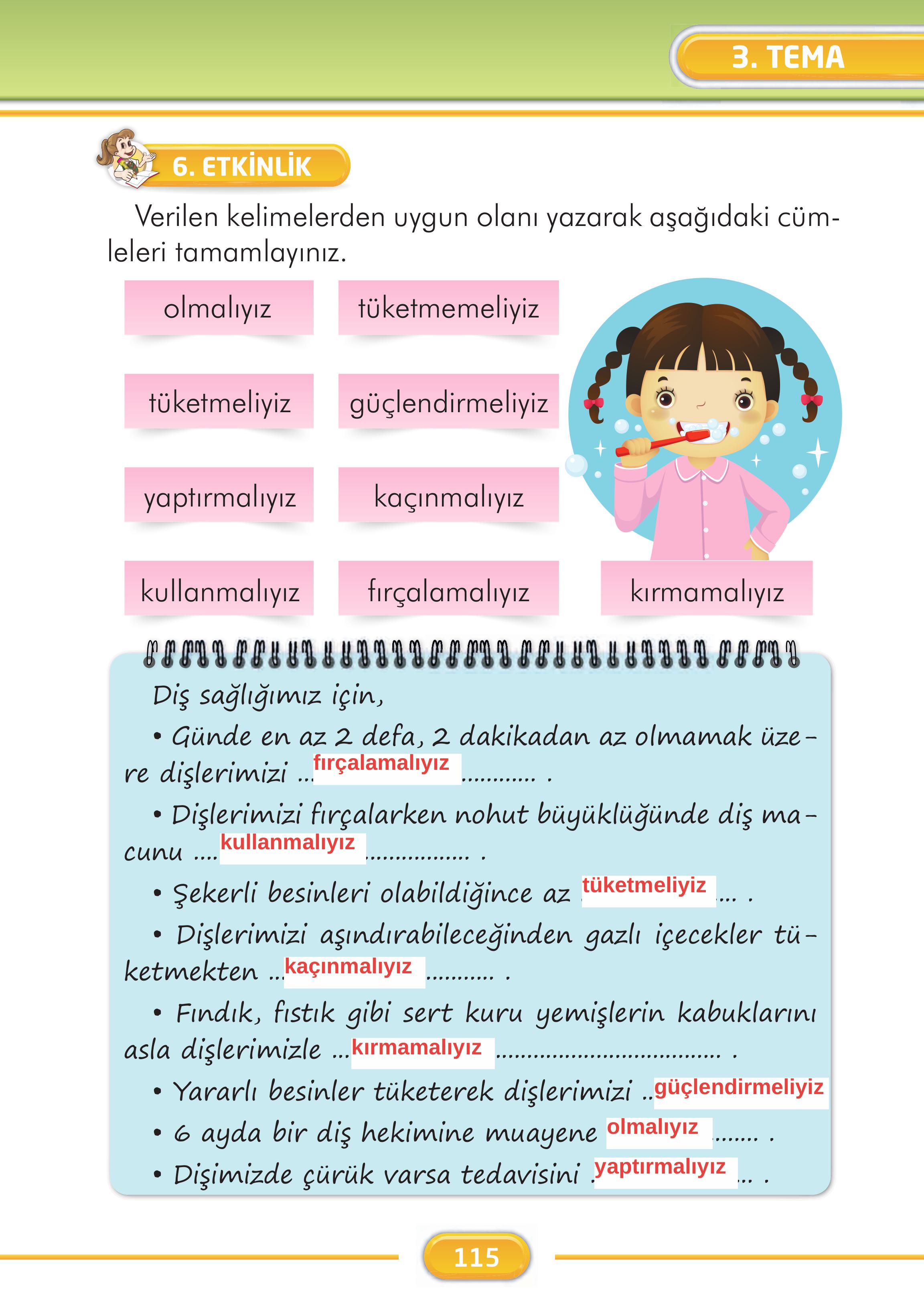 2. Sınıf Kare Yayınları Türkçe Ders Kitabı Sayfa 115 Cevapları 2. Sınıf Kare Yayınları Türkçe Ders Kitabı Sayfa 115 Cevapları