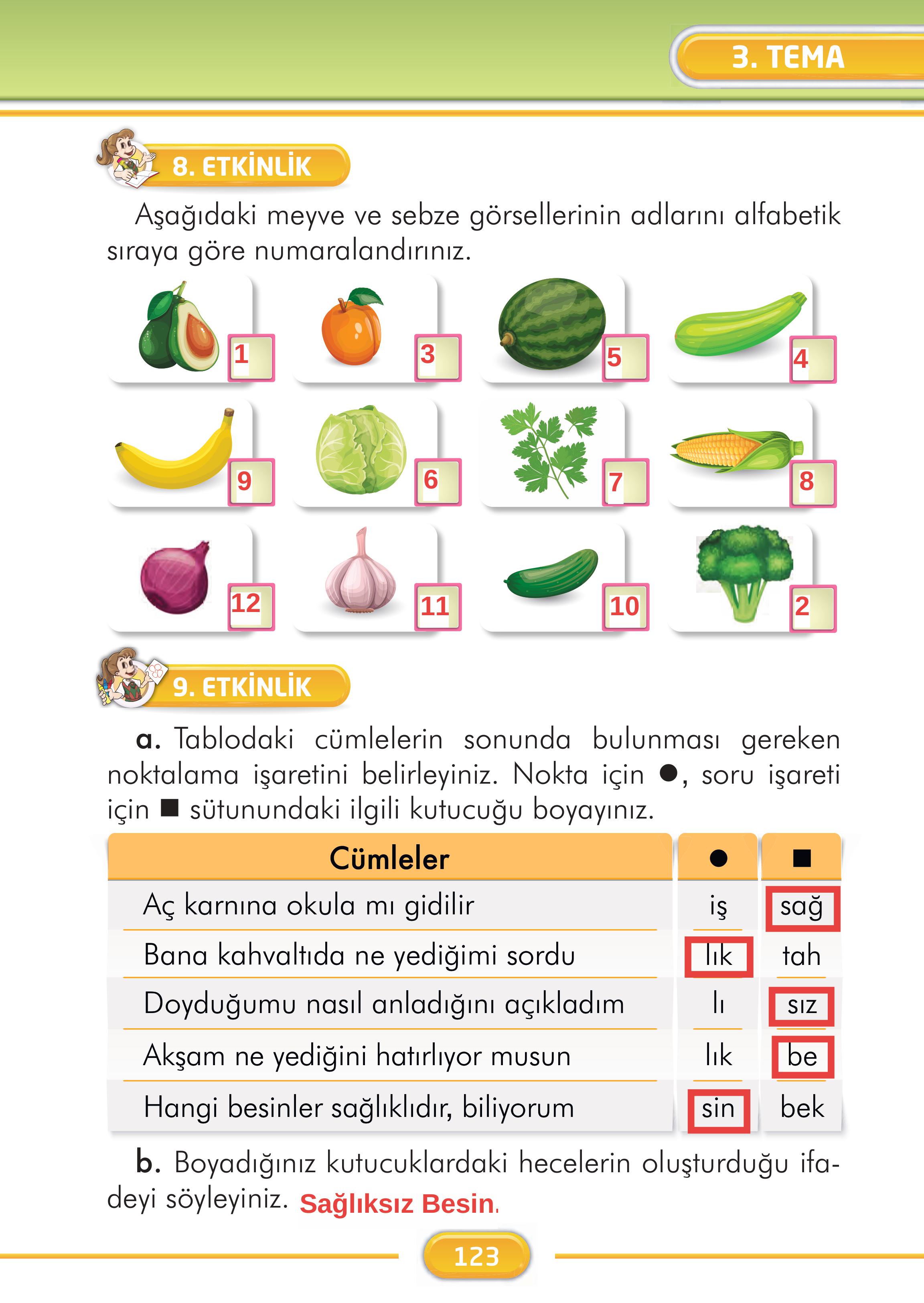 2. Sınıf Kare Yayınları Türkçe Ders Kitabı Sayfa 123 Cevapları 2. Sınıf Kare Yayınları Türkçe Ders Kitabı Sayfa 123 Cevapları